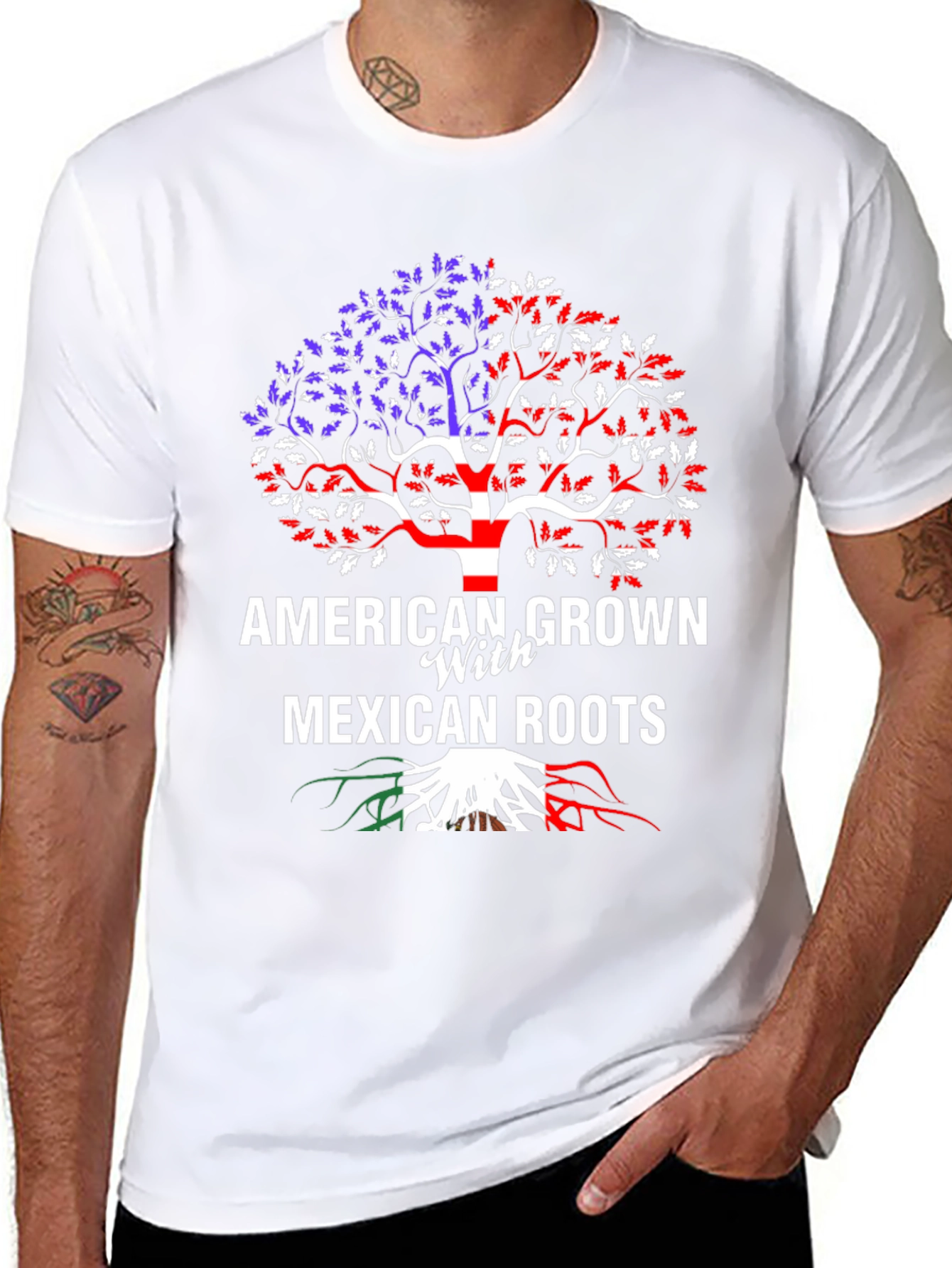 American Grown Mexican Roots T-Shirt