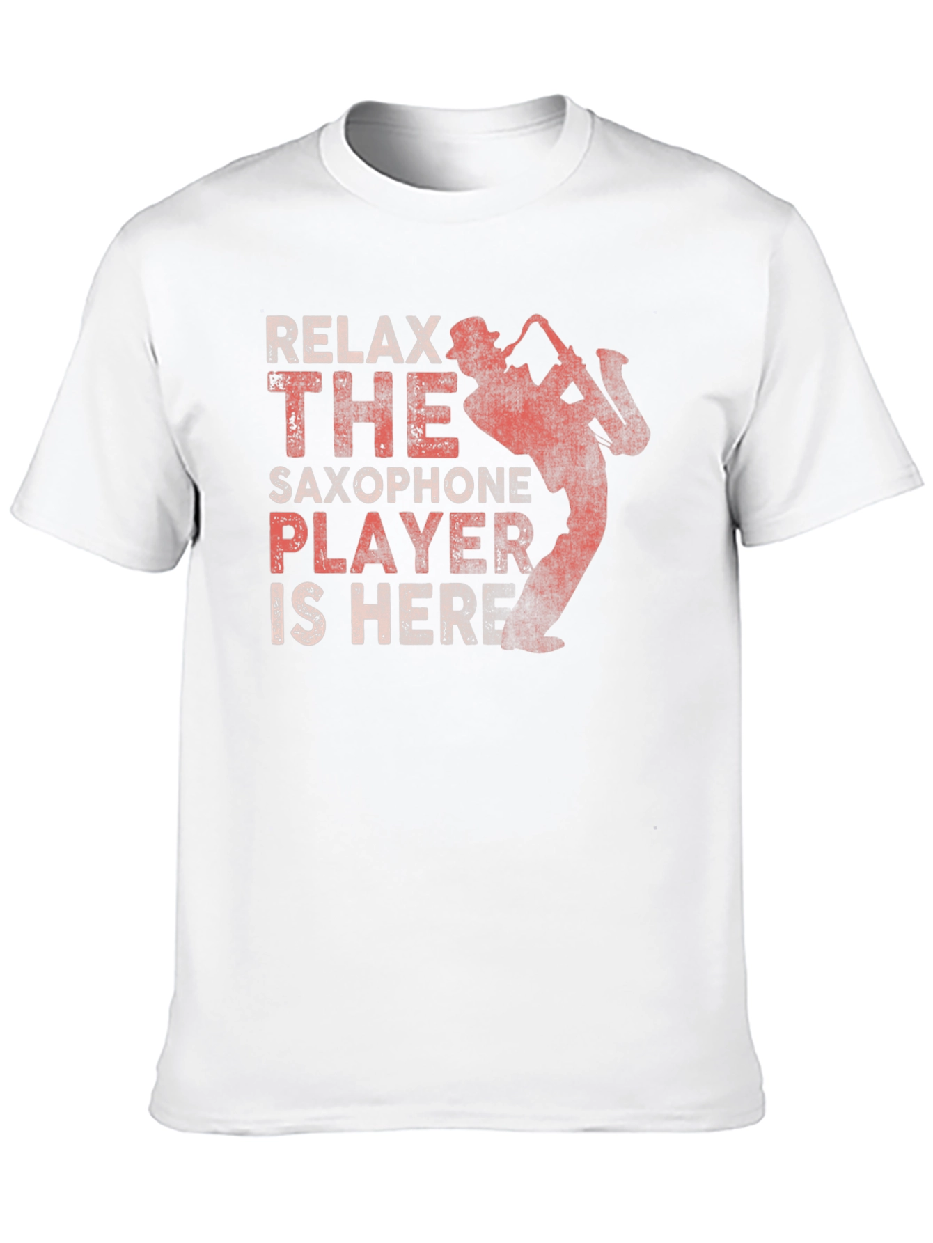 Relax Saxophone Player Graphic Tee - Black