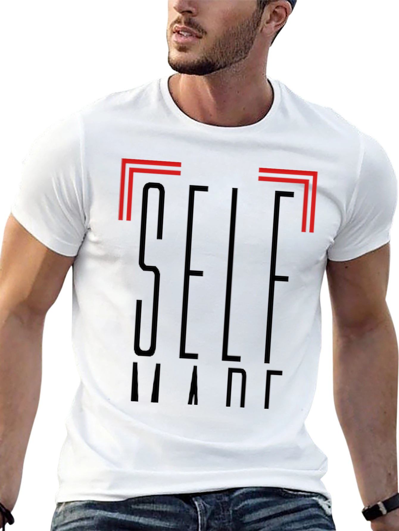 Self Made Graphic Black T-Shirt