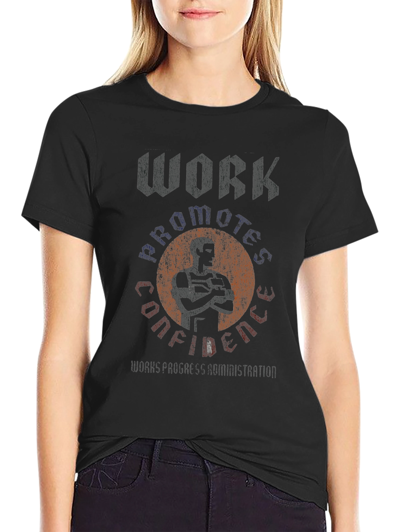 Workout Confidence Black Graphic Tee