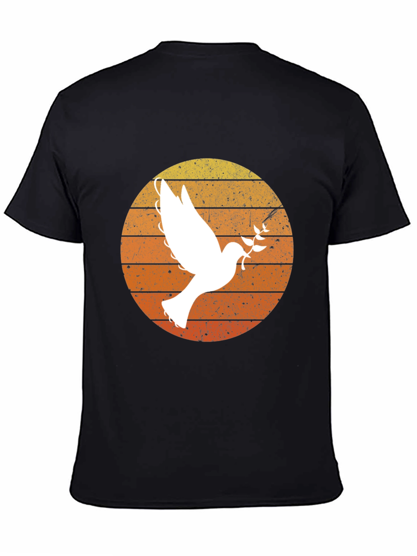 Peace Dove Graphic T-Shirt - Retro Sunset Design
