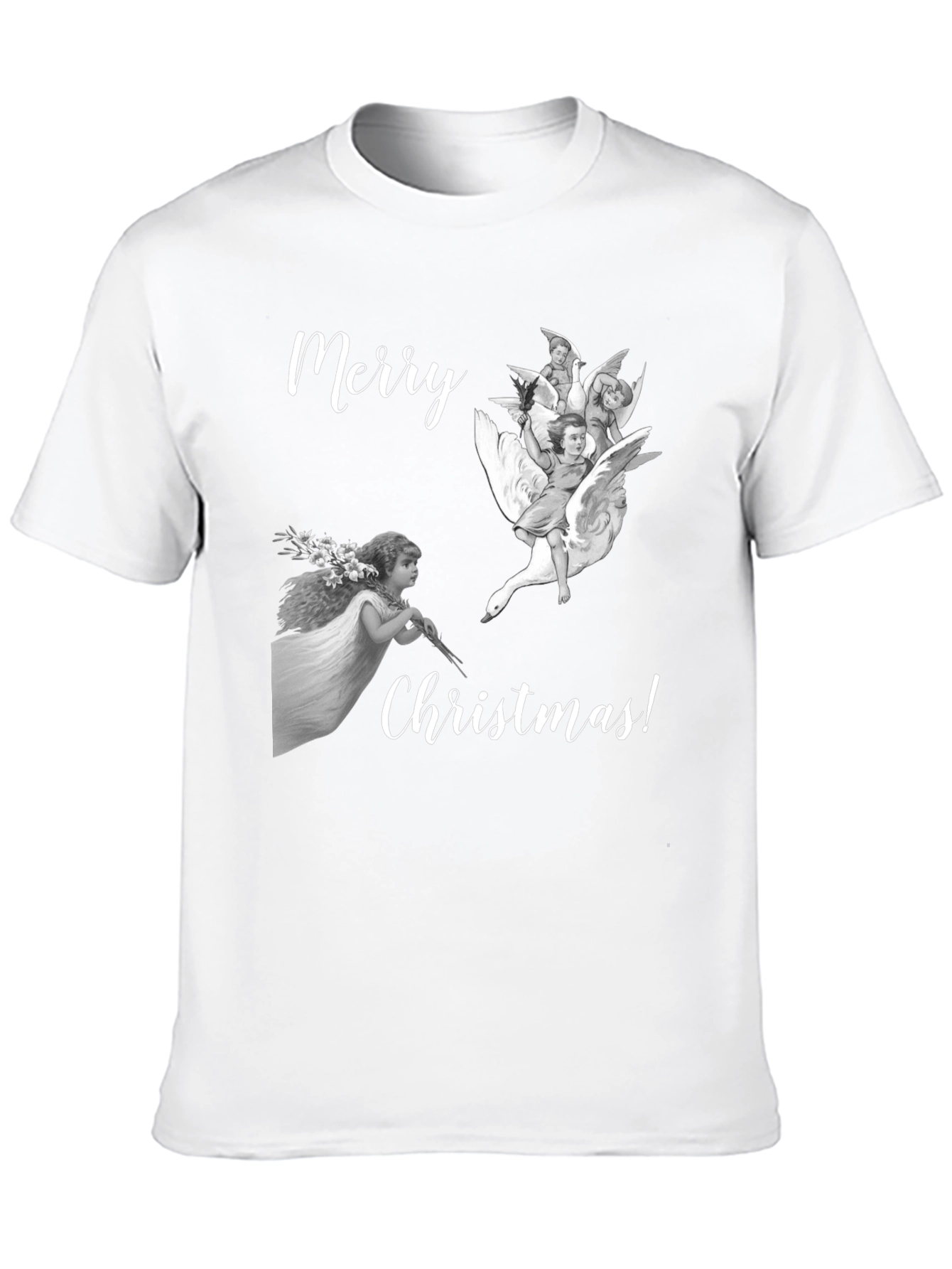 Merry Christmas Angels Graphic Tee