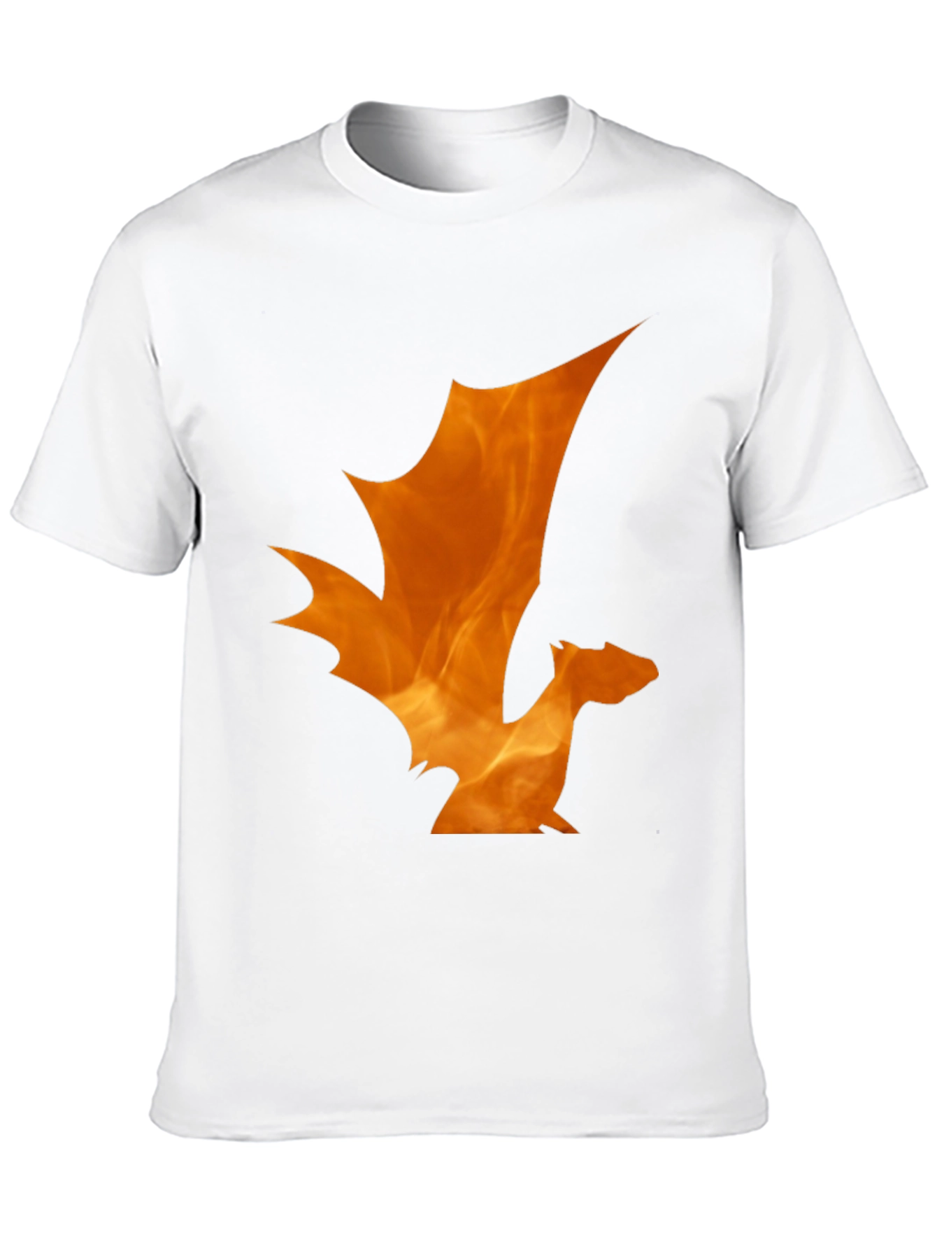 Fiery Dragon Graphic Tee - Black Cotton T-Shirt