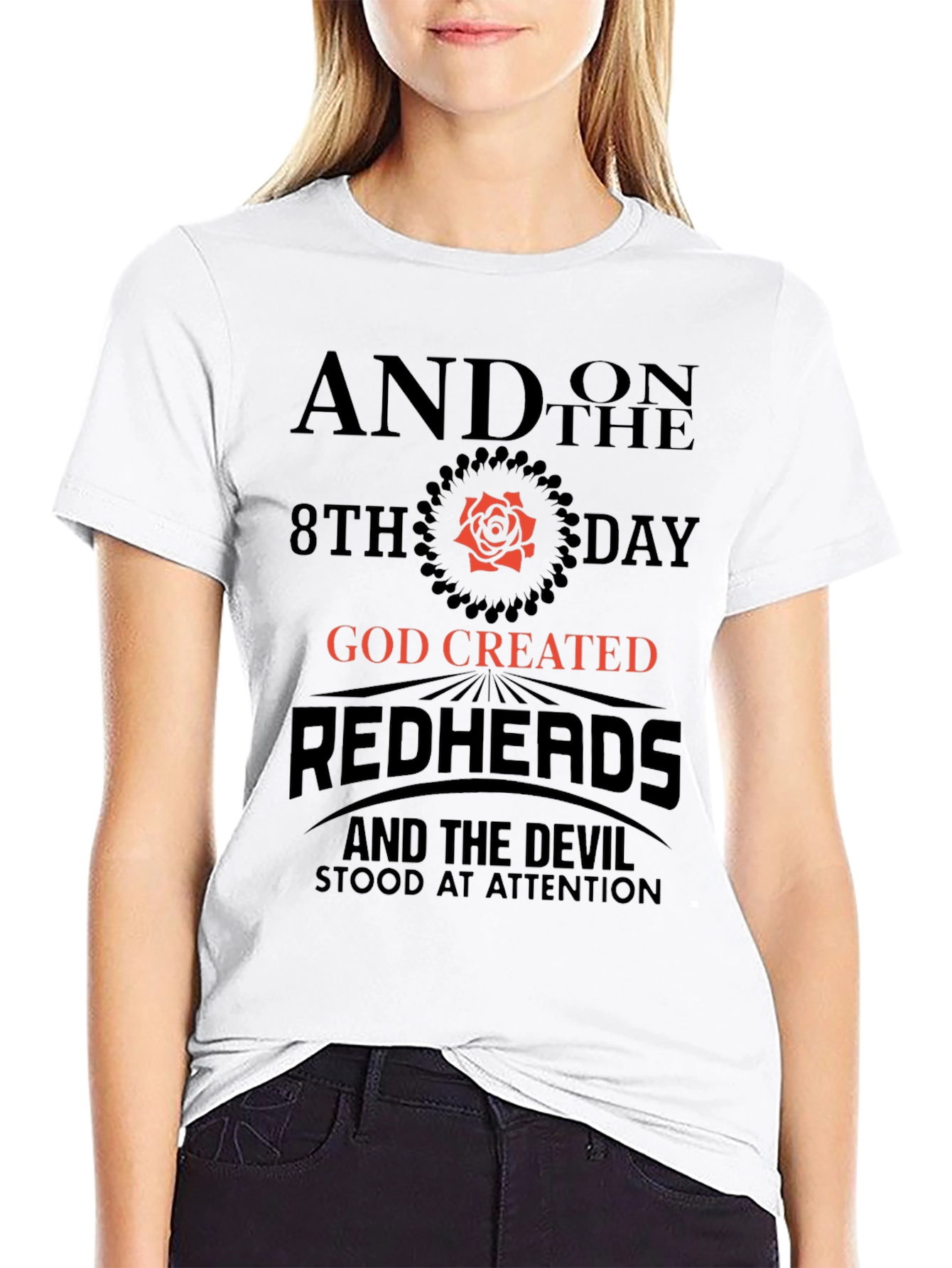 Redhead God Created Graphic Tee