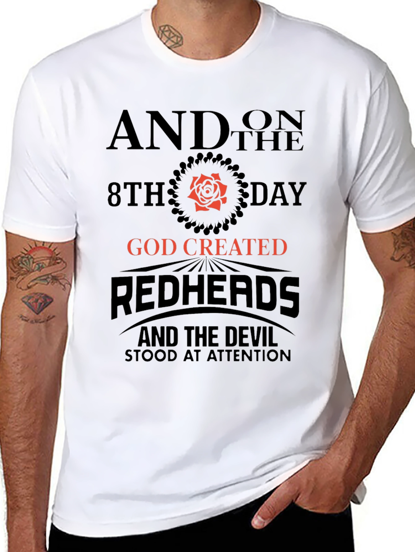 Redhead God Created Graphic Tee