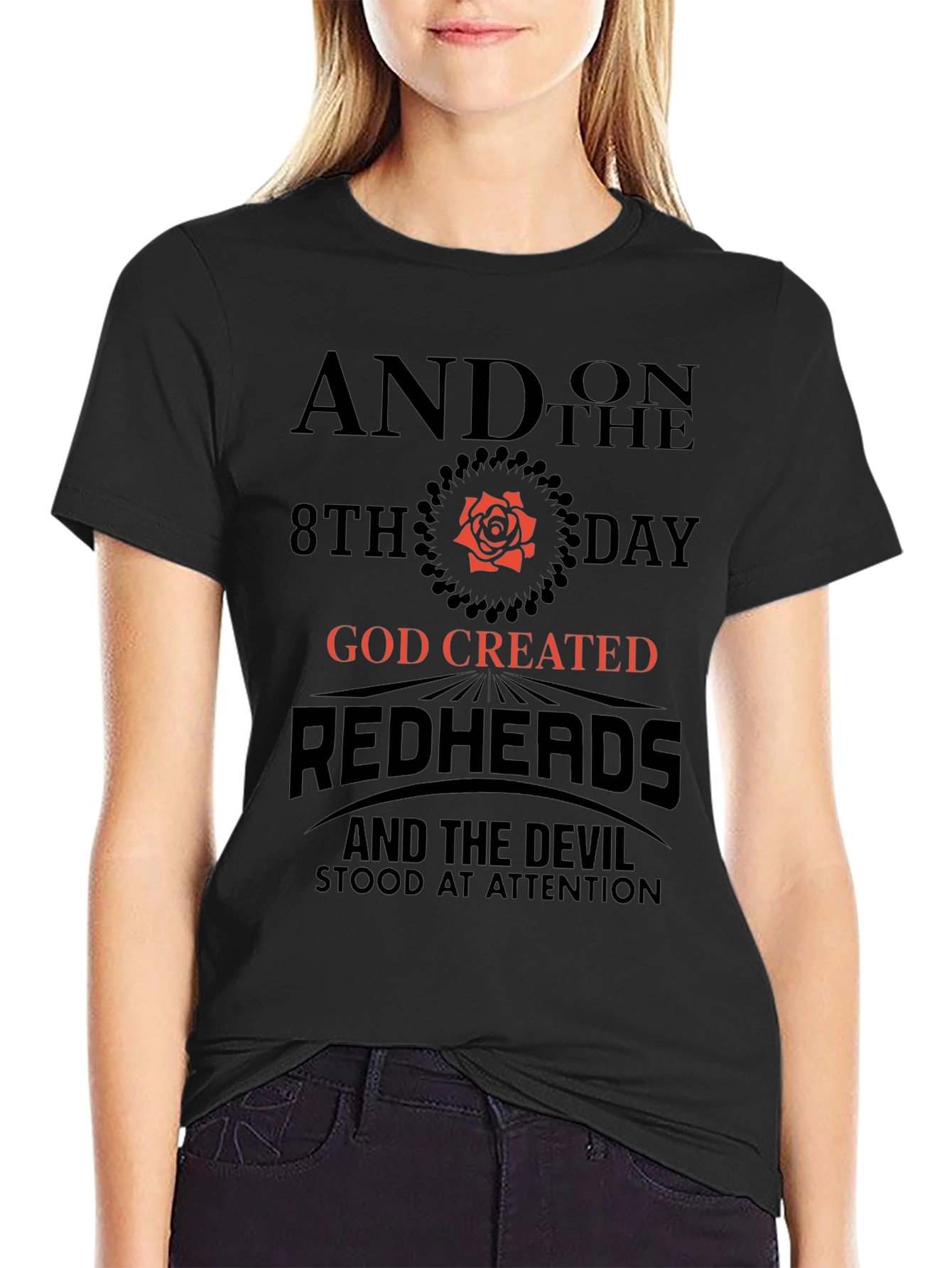 Redhead God Created Graphic Tee