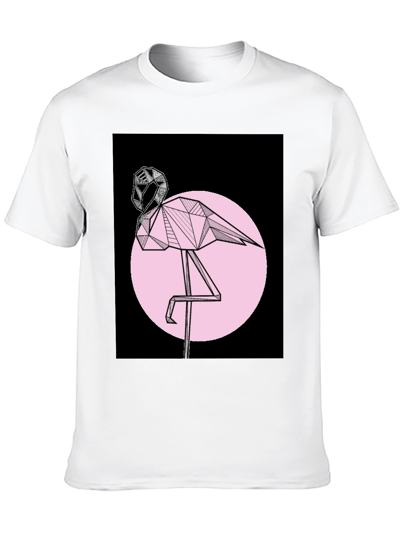 Geometric Flamingo Graphic T-Shirt