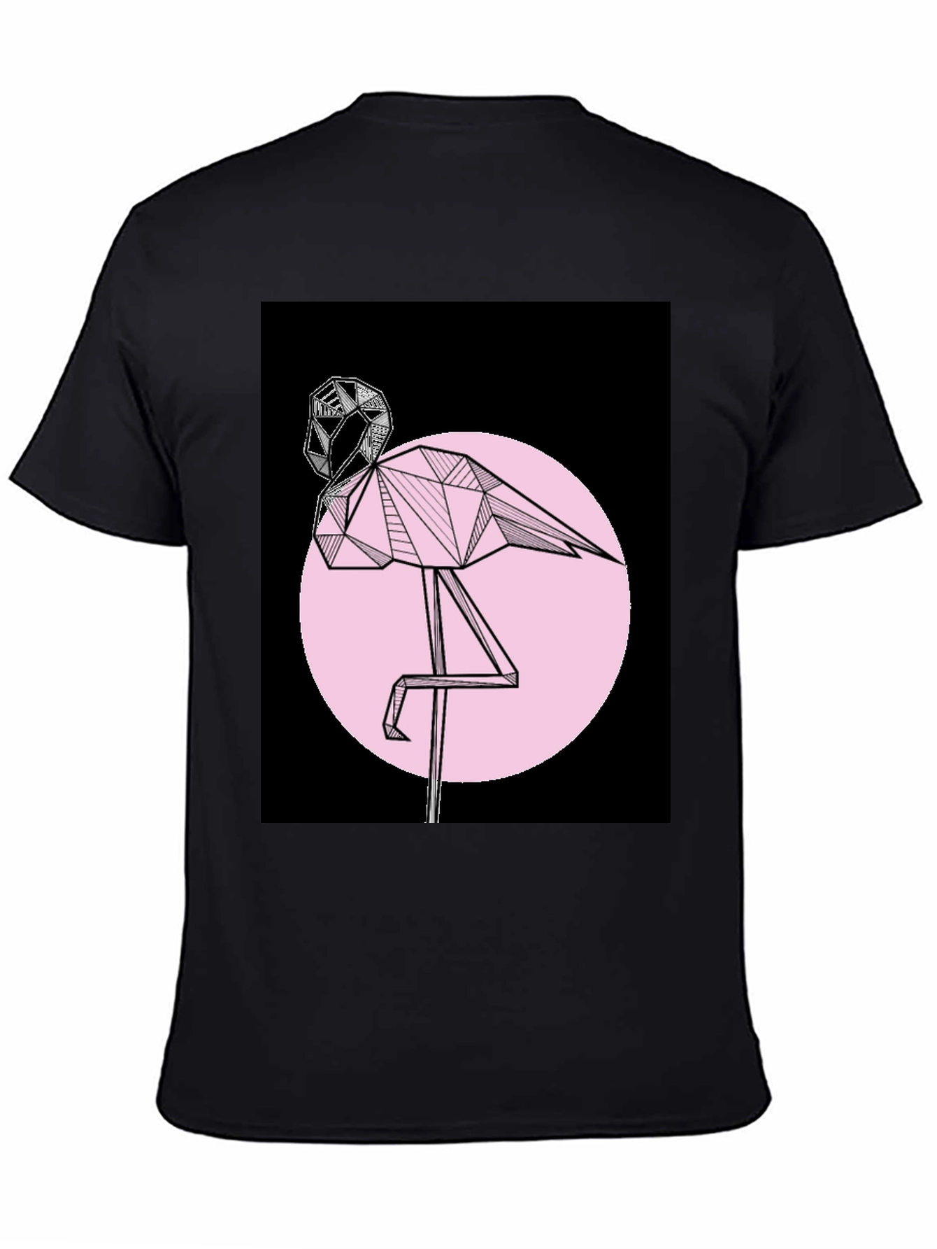 Geometric Flamingo Graphic T-Shirt