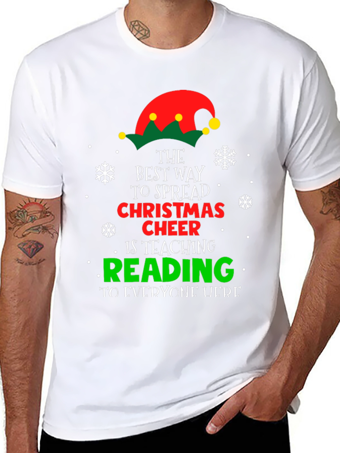Christmas Cheer Reading Teacher T-Shirt