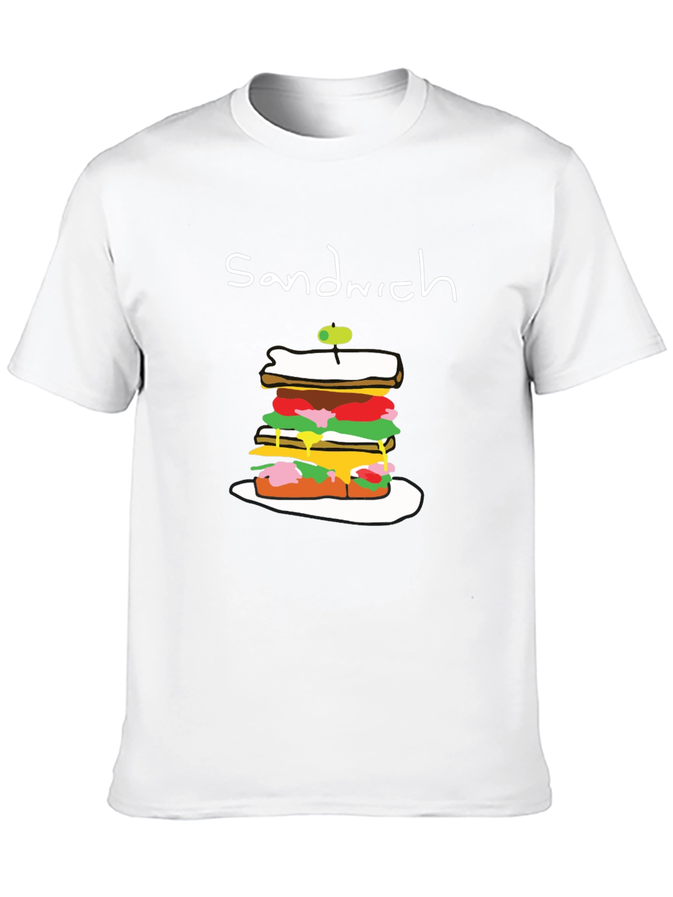 Sandwich Graphic Tee - Black Cotton T-Shirt