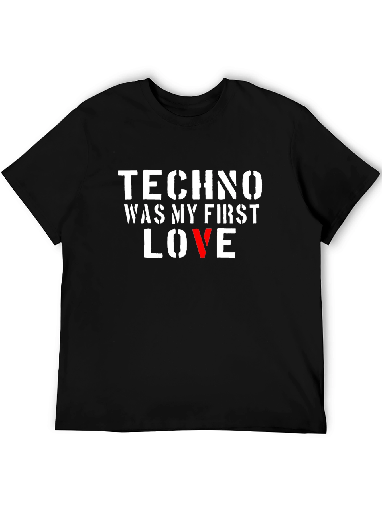 Techno My First Love Black T-Shirt