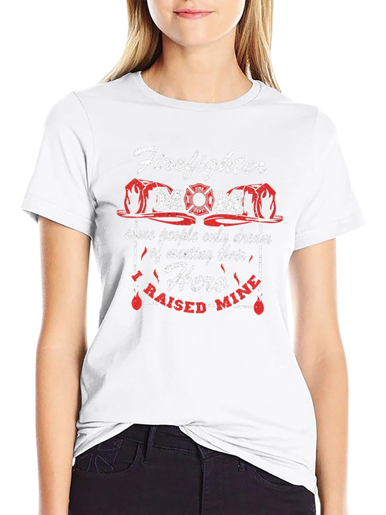 Firefighter Mom Hero Graphic T-Shirt