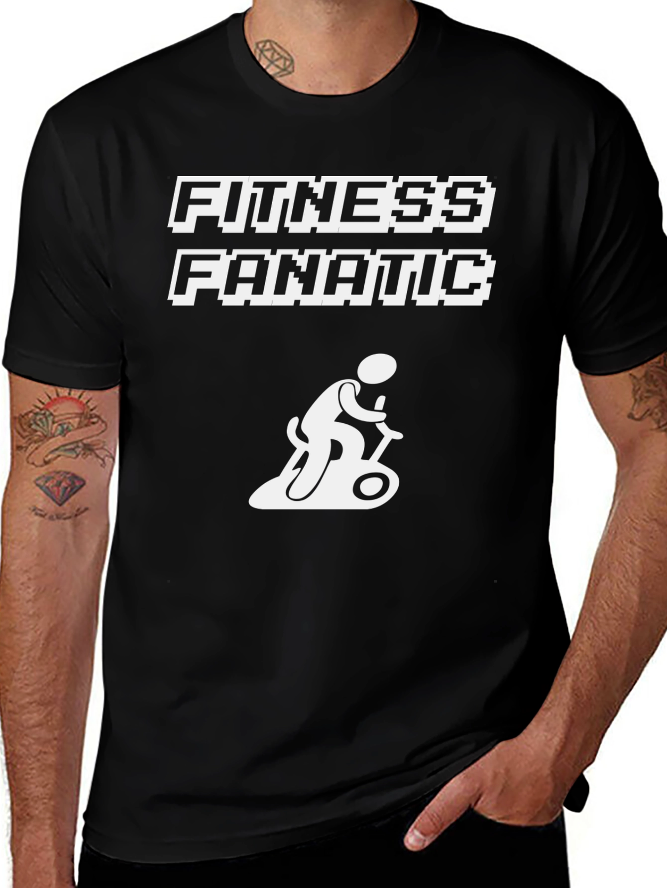 Fitness Fanatic Black T-Shirt