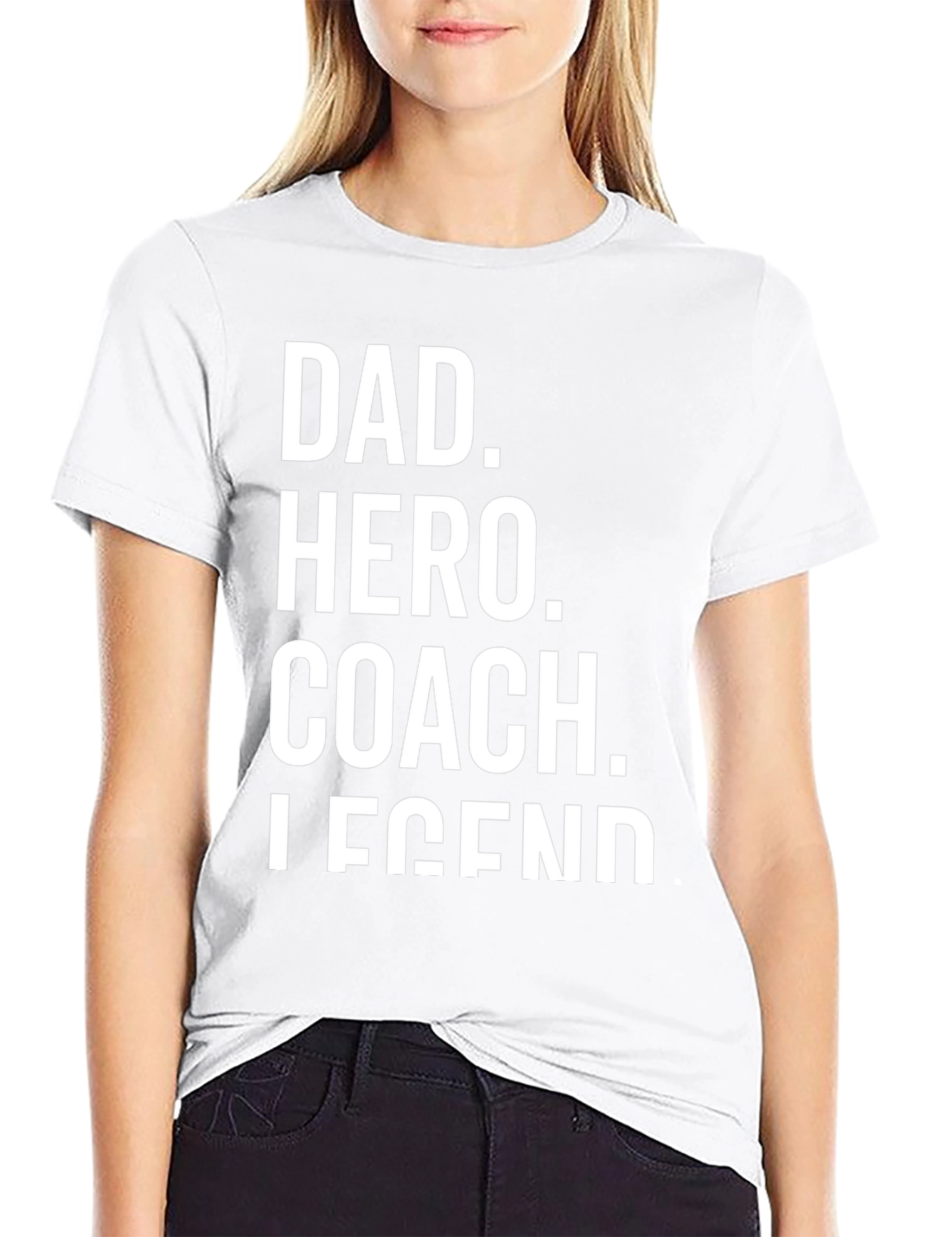Dad Hero Coach Legend Black T-Shirt