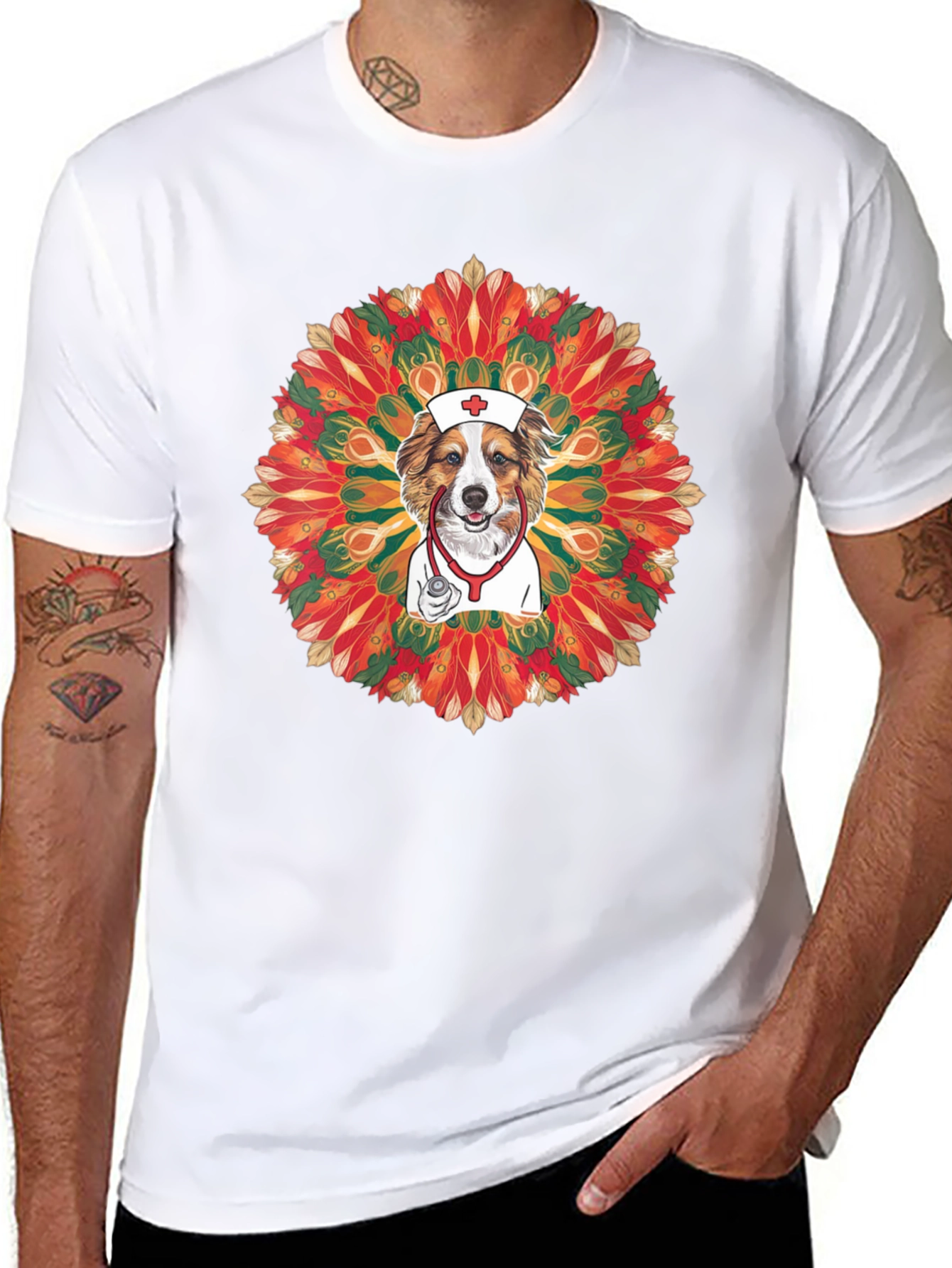 Dog Nurse Mandala T-Shirt