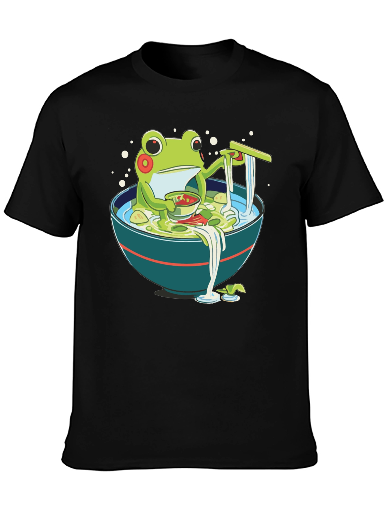 Frog Ramen T-Shirt - Whimsical Graphic Tee