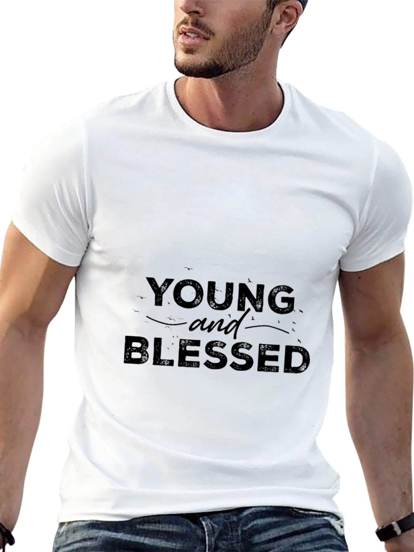 Young and Blessed Graphic Tee - Stylish Comfort