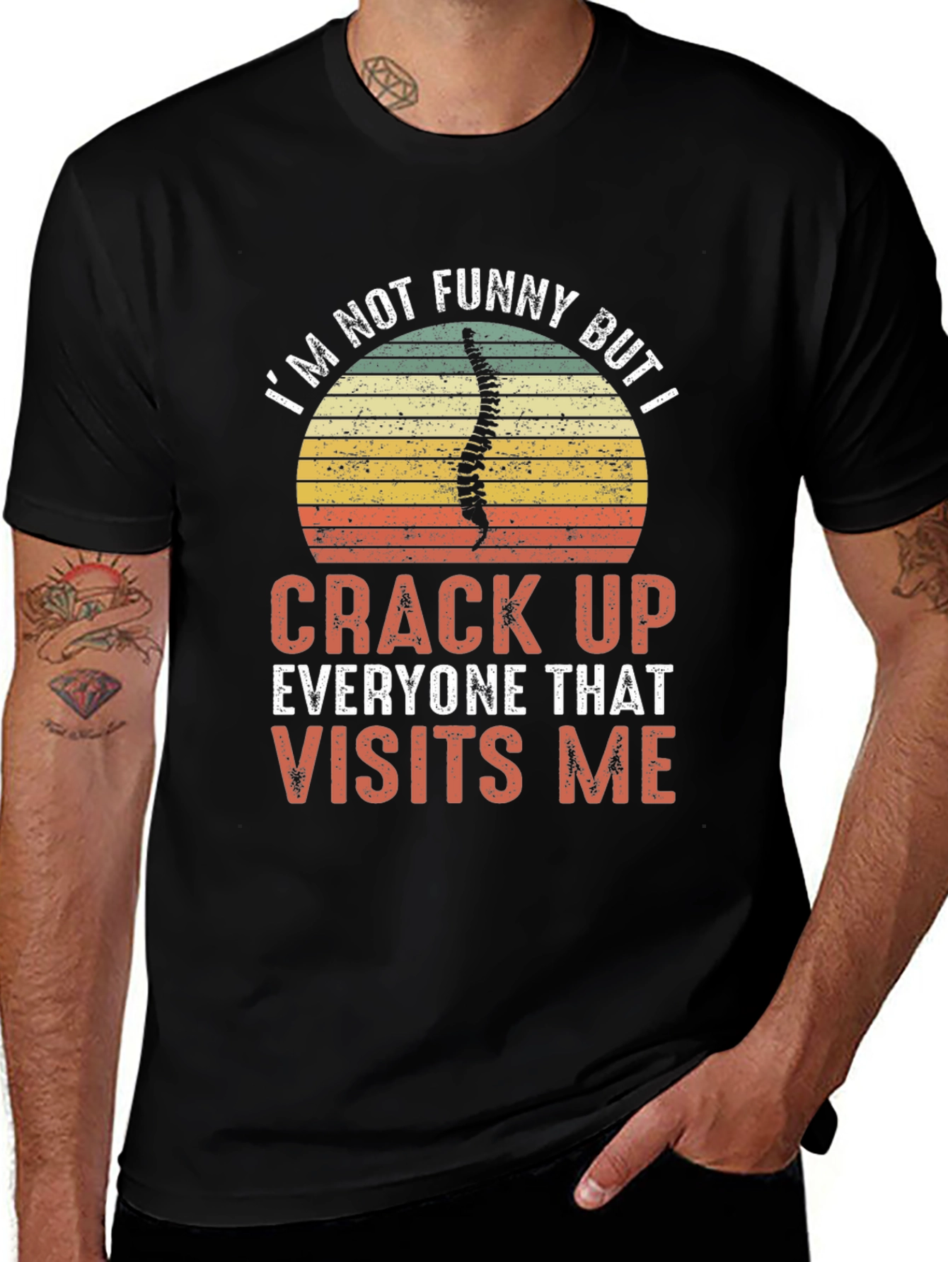 Funny Chiropractor T-Shirt - Crack Up Visits