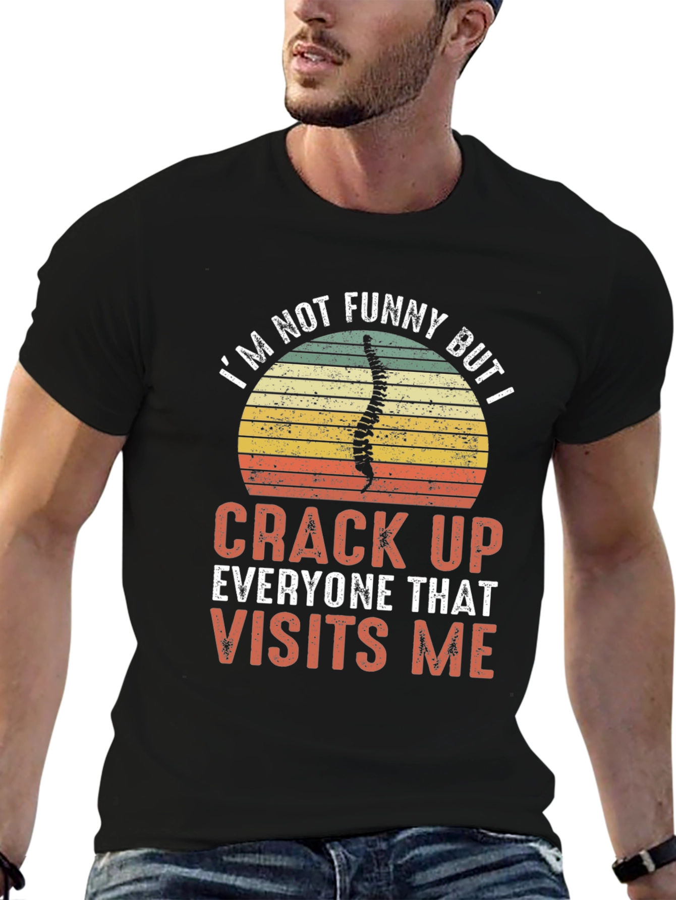 Funny Chiropractor T-Shirt - Crack Up Visits