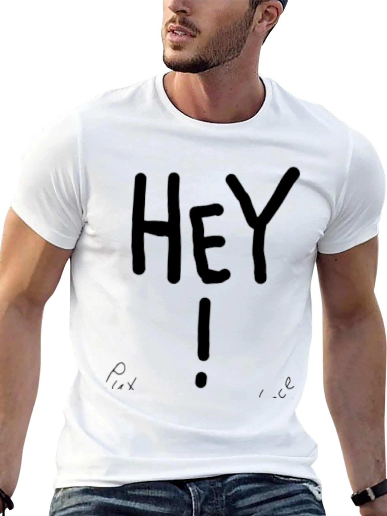 Hey! Graphic Black T-Shirt