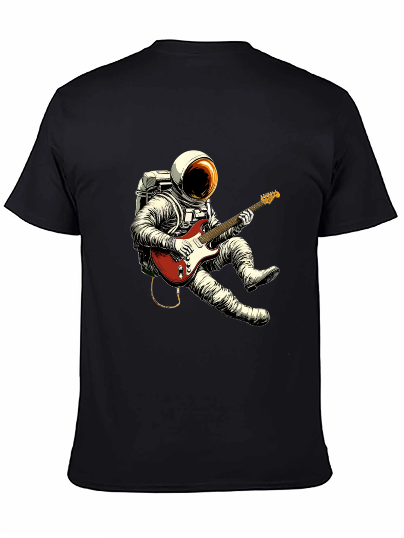 Astronaut Guitarist Black T-Shirt