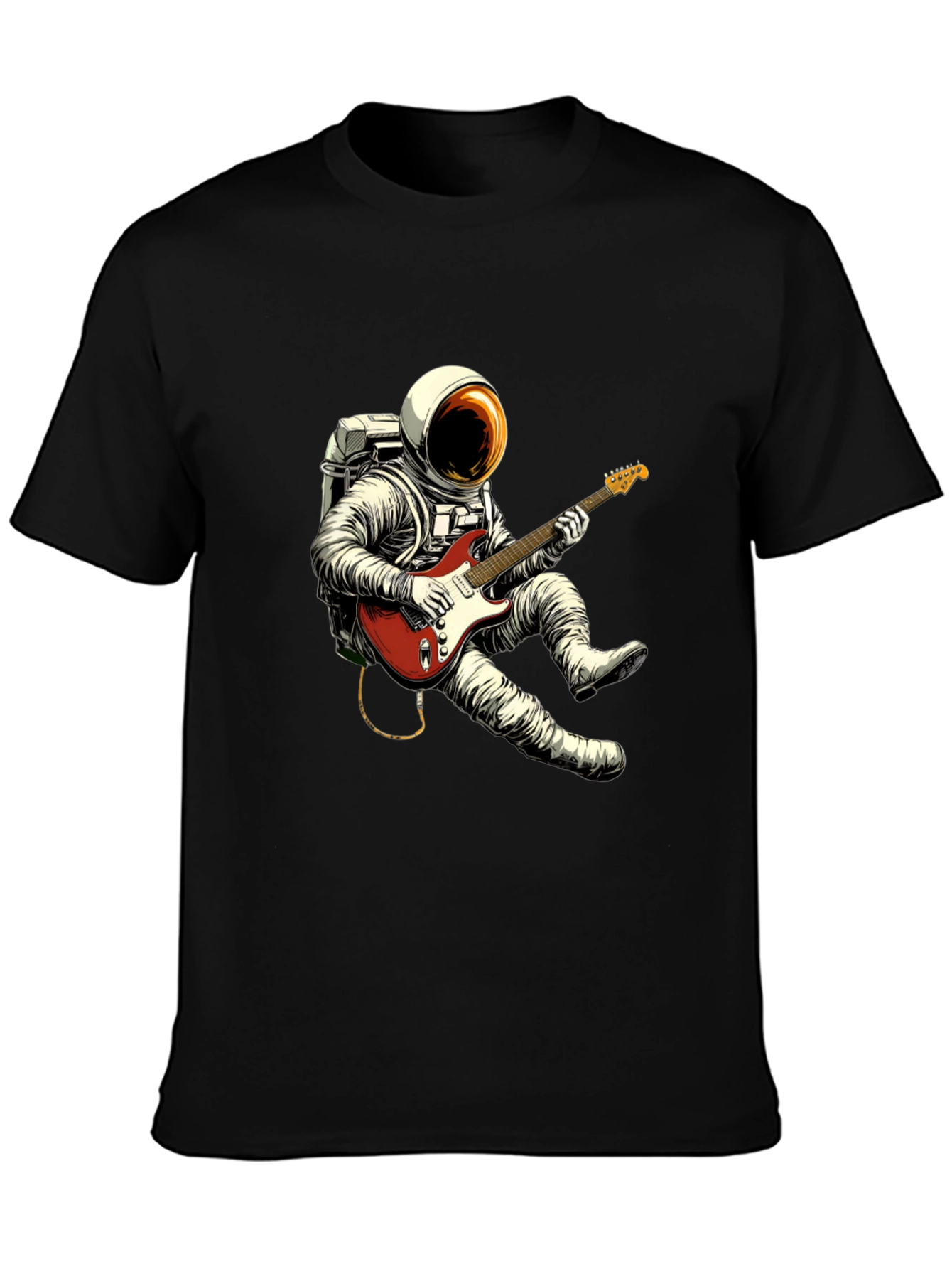 Astronaut Guitarist Black T-Shirt