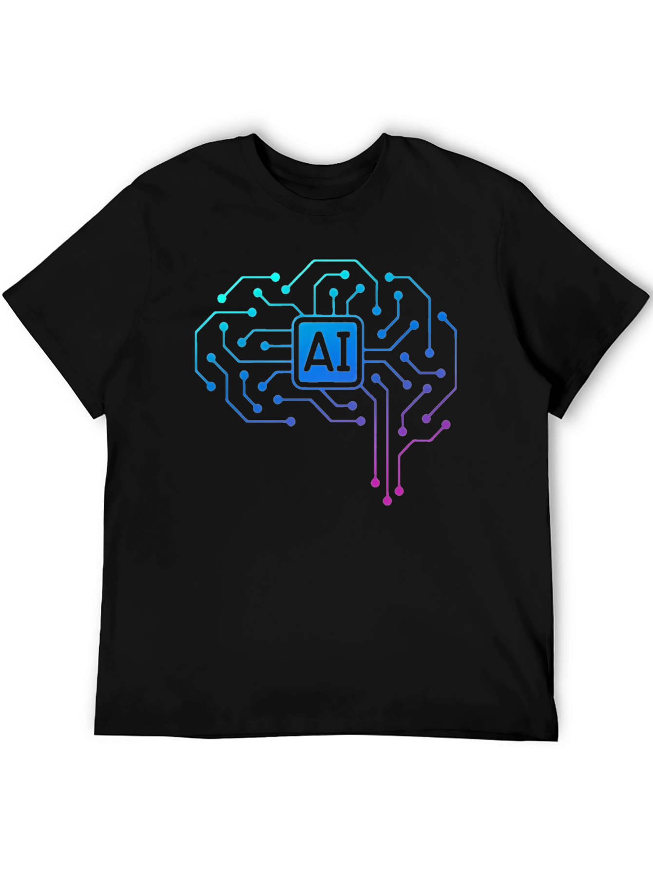 AI Brain Circuit T-Shirt - Tech Style