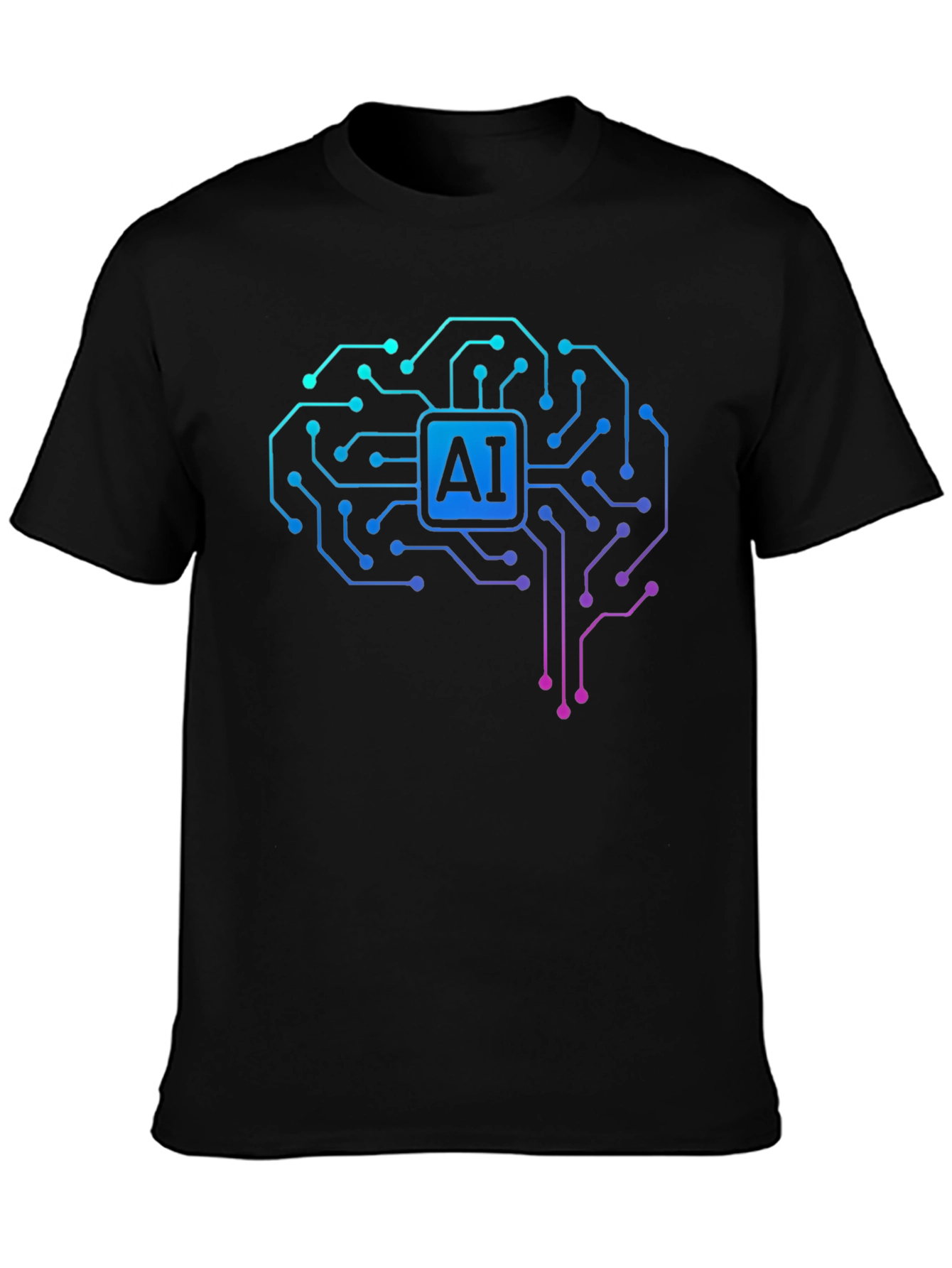 AI Brain Circuit T-Shirt - Tech Style
