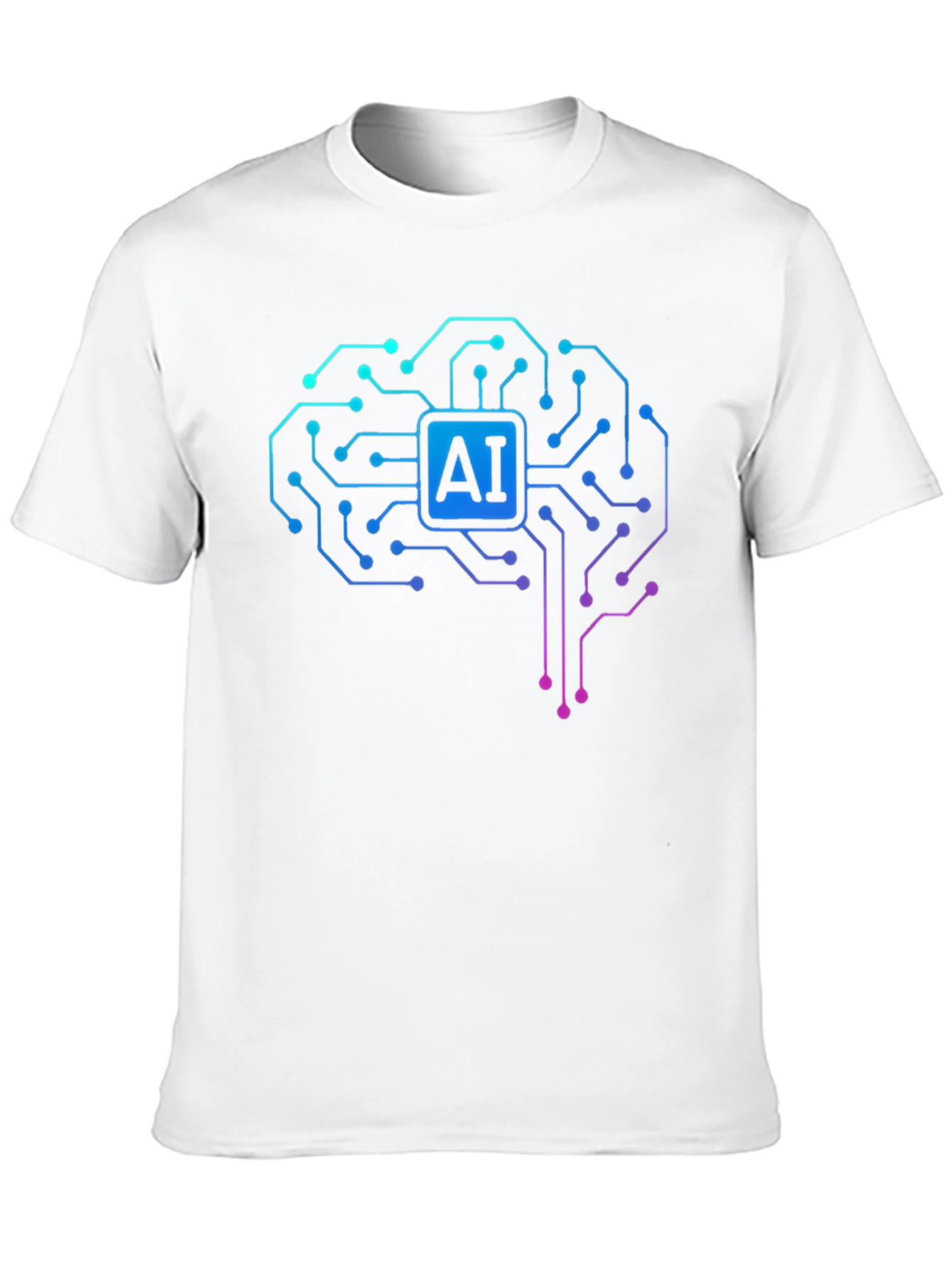 AI Brain Circuit T-Shirt - Tech Style