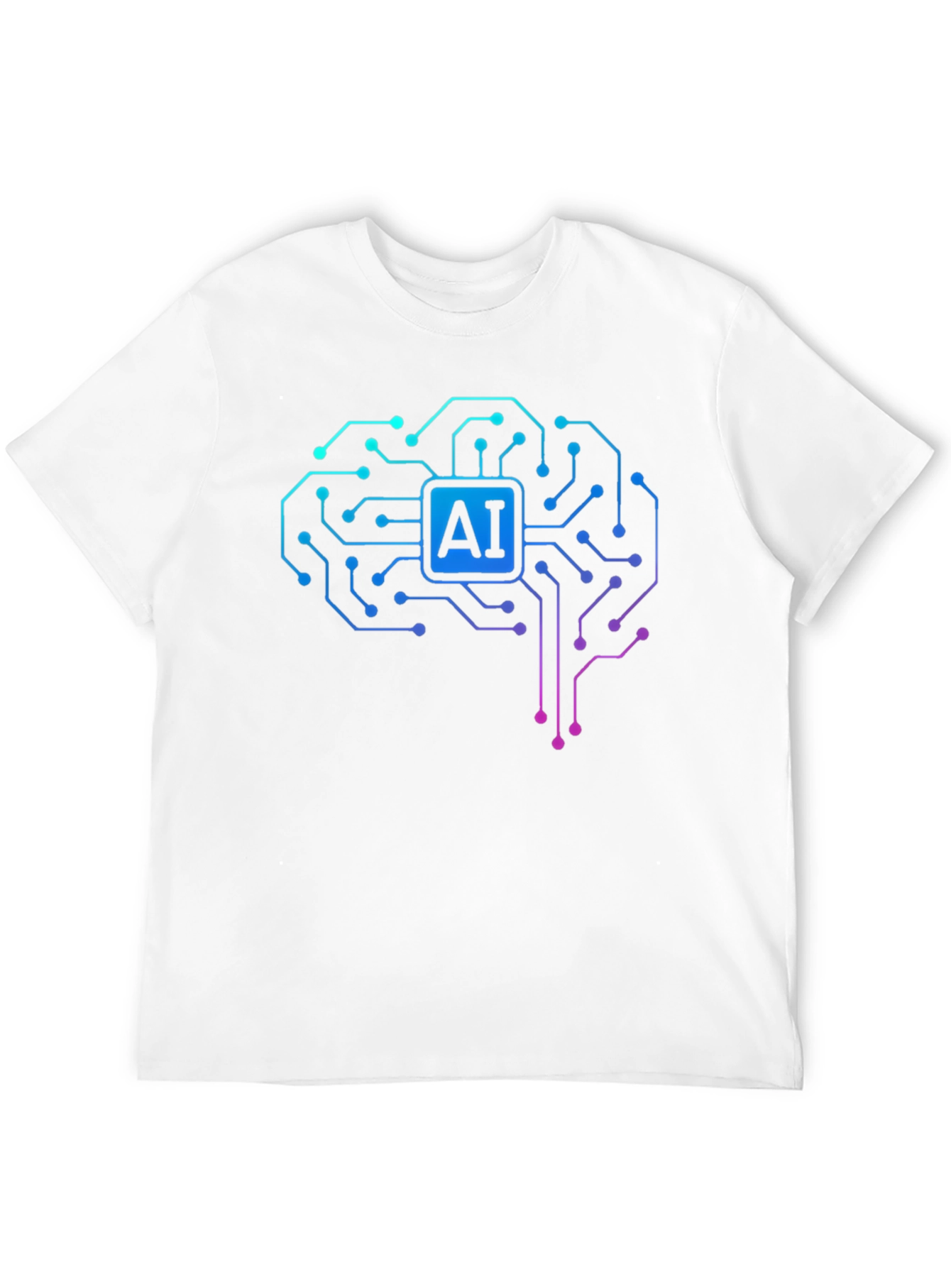 AI Brain Circuit T-Shirt - Tech Style