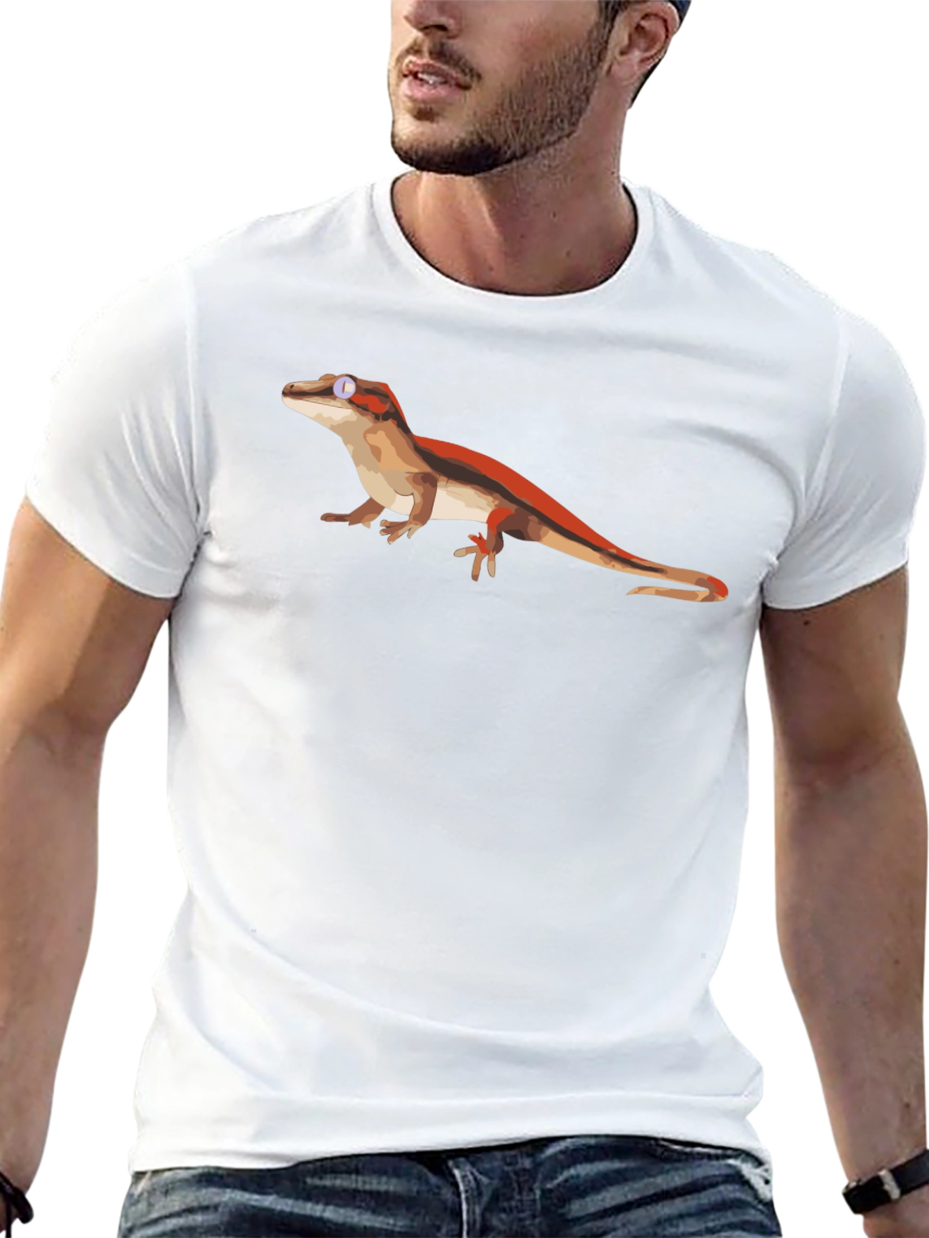 Lizard Graphic Black T-Shirt - Cool Reptile Tee