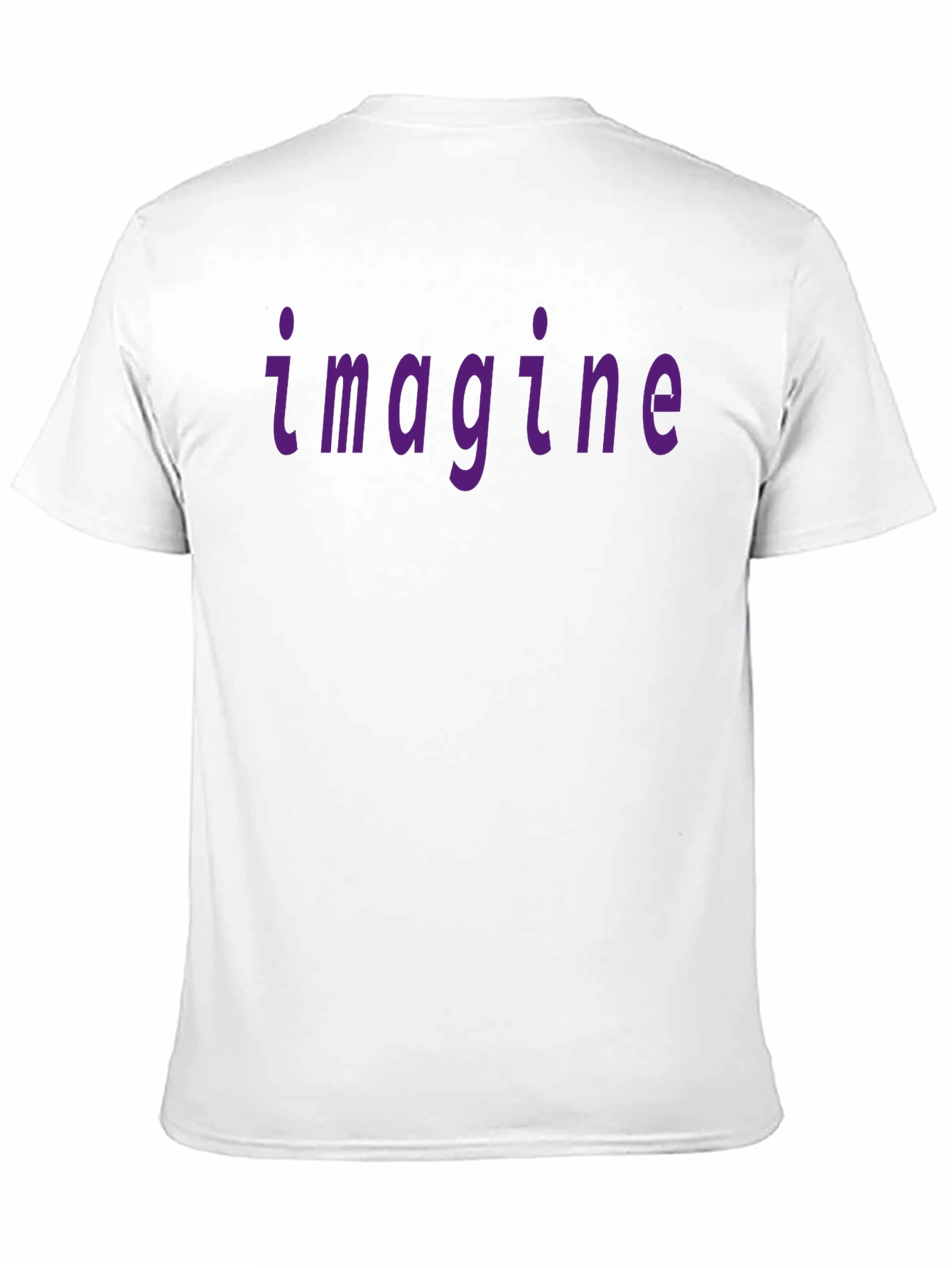Imagine Purple Print Black T-Shirt