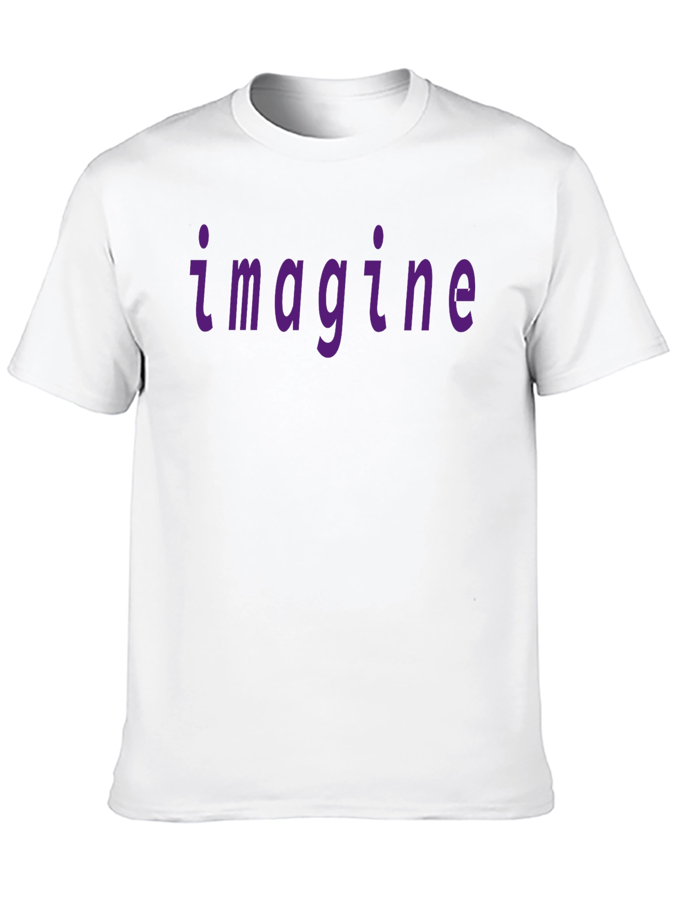 Imagine Purple Print Black T-Shirt