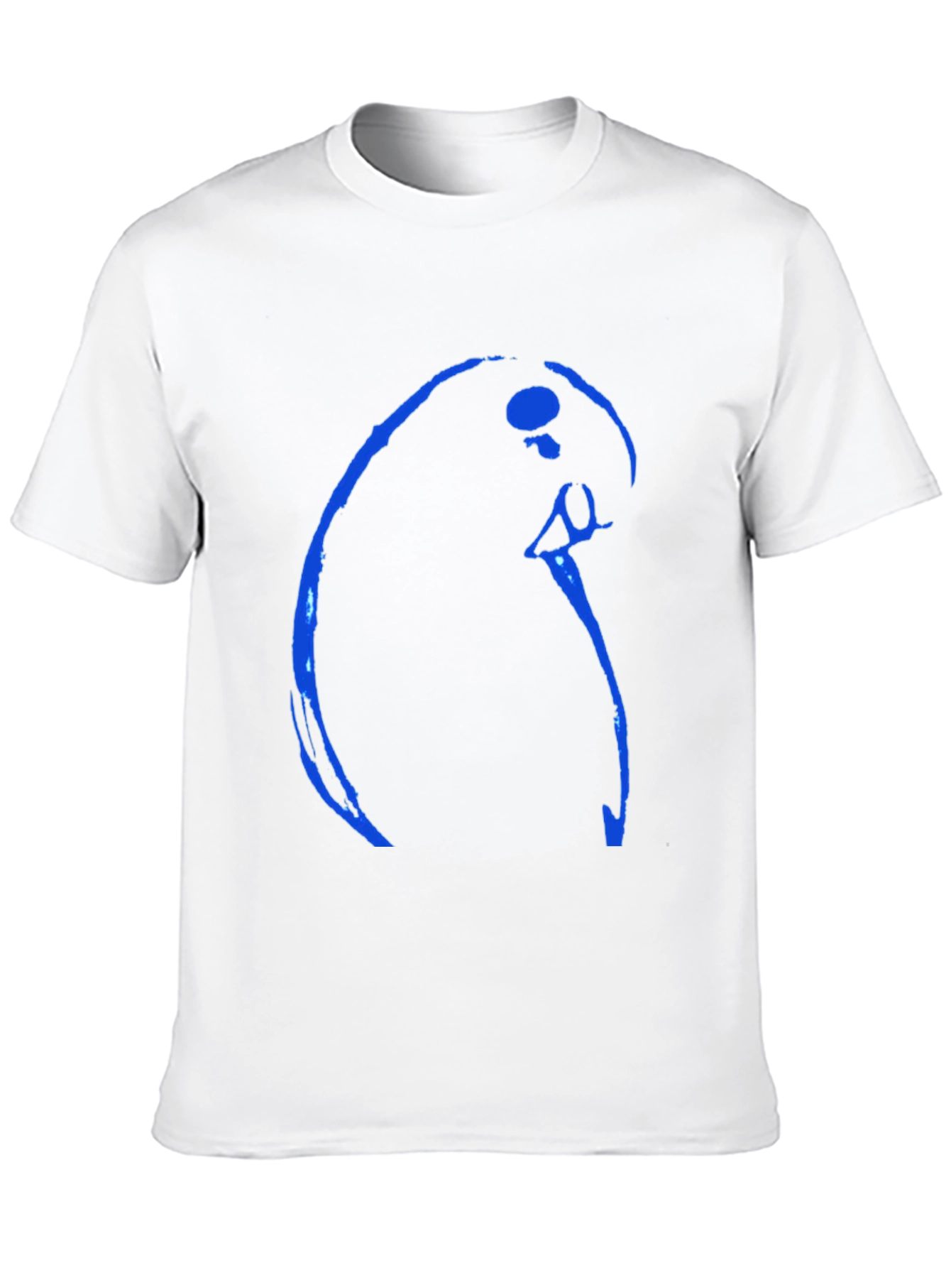 Abstract Blue Design Black T-Shirt