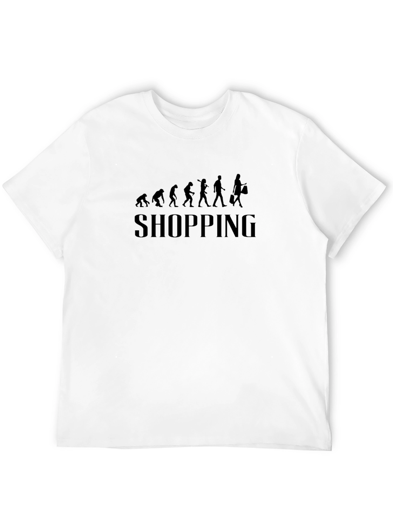 Evolution of Shopping Black Graphic Tee