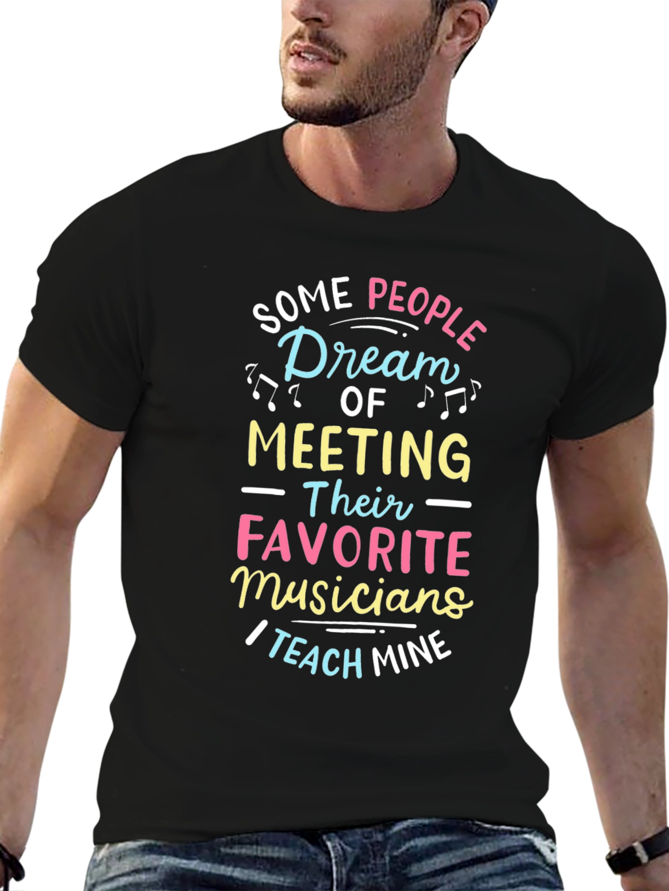 Musician Teacher Graphic Tee - Black