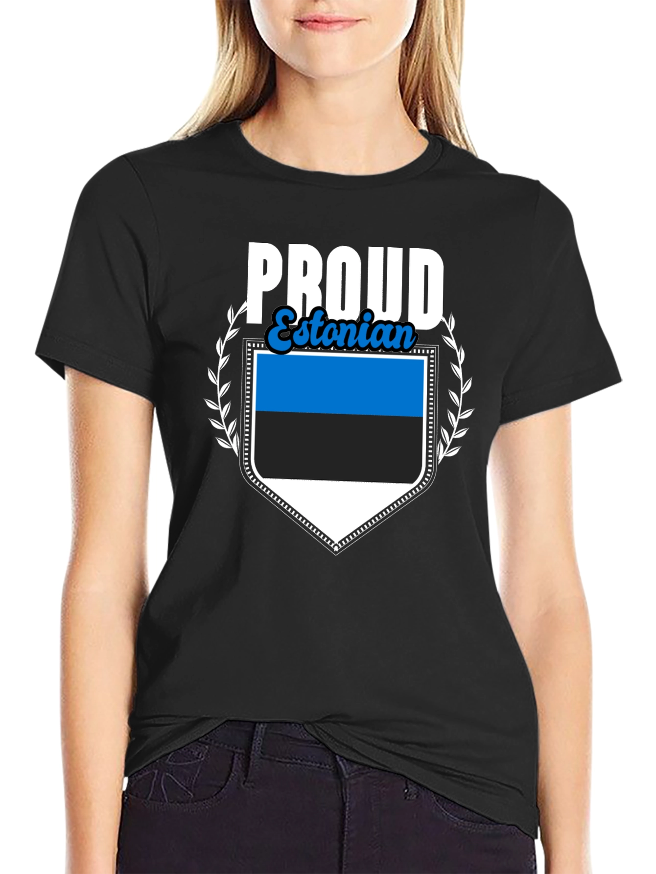Proud Estonian Flag Graphic T-Shirt