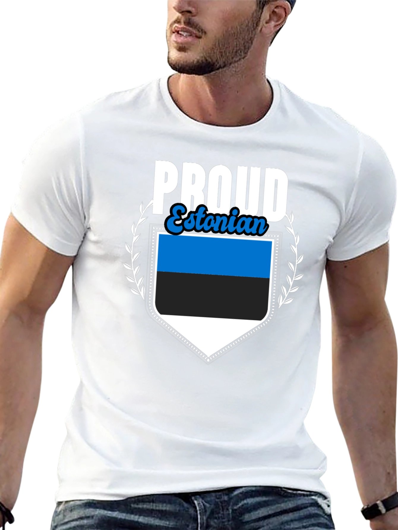 Proud Estonian Flag Graphic T-Shirt
