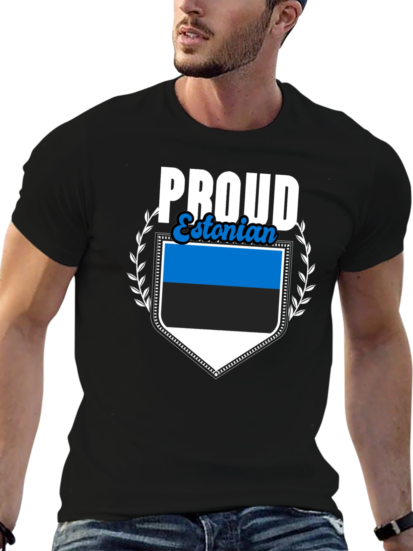 Proud Estonian Flag Graphic T-Shirt
