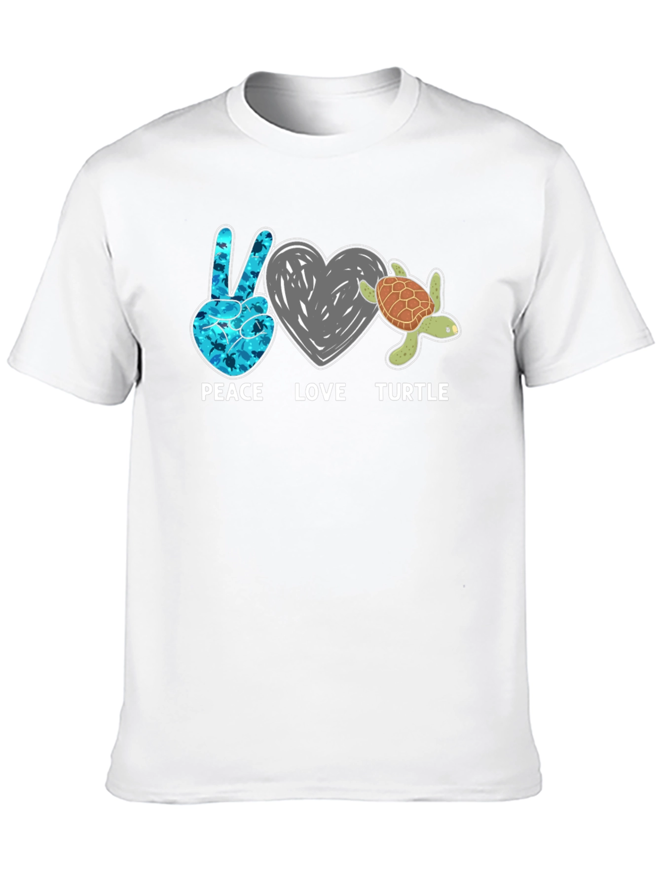 Peace Love Turtle Graphic T-Shirt