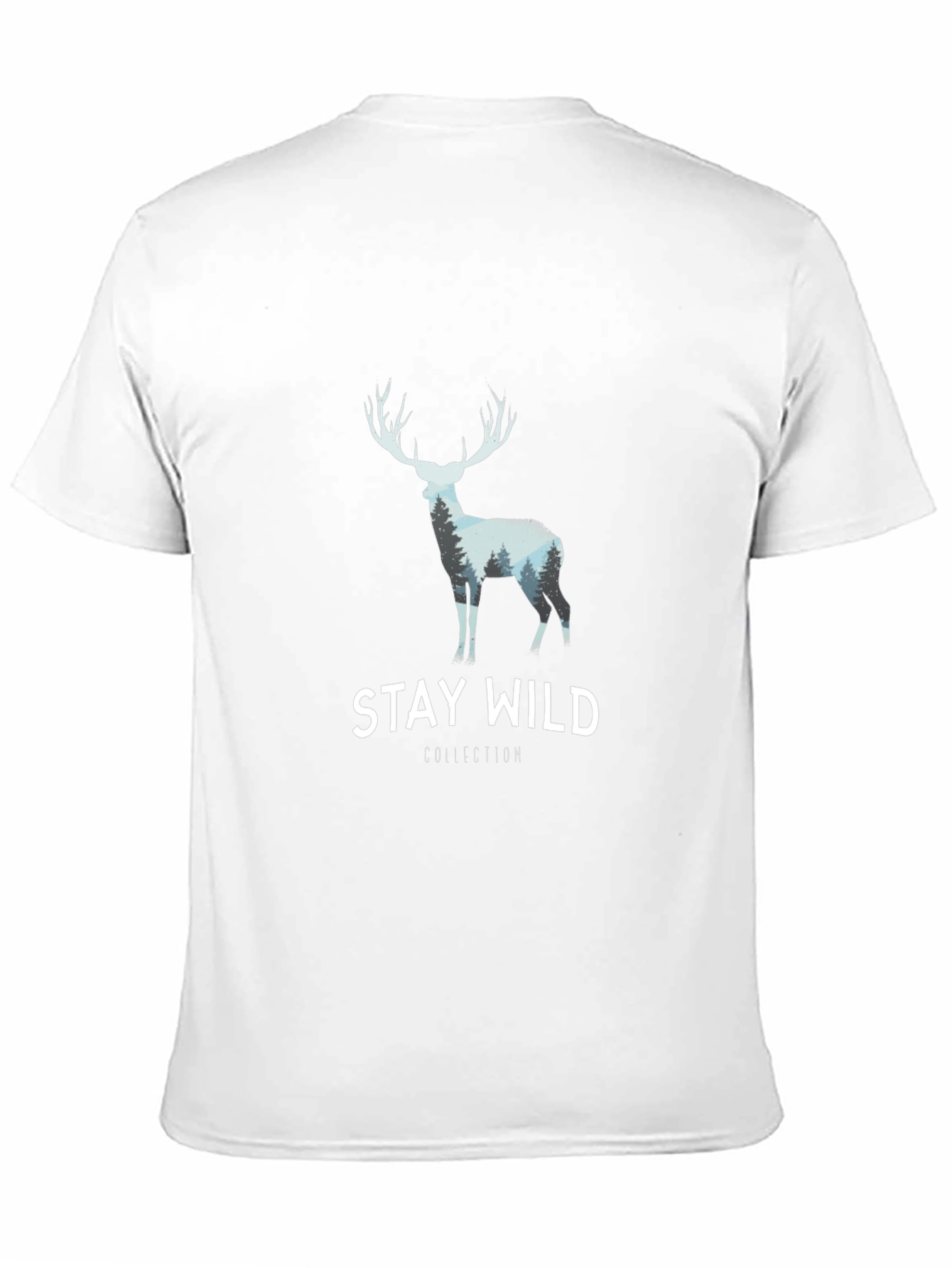 Stay Wild Graphic Tee - Deer Antler Design