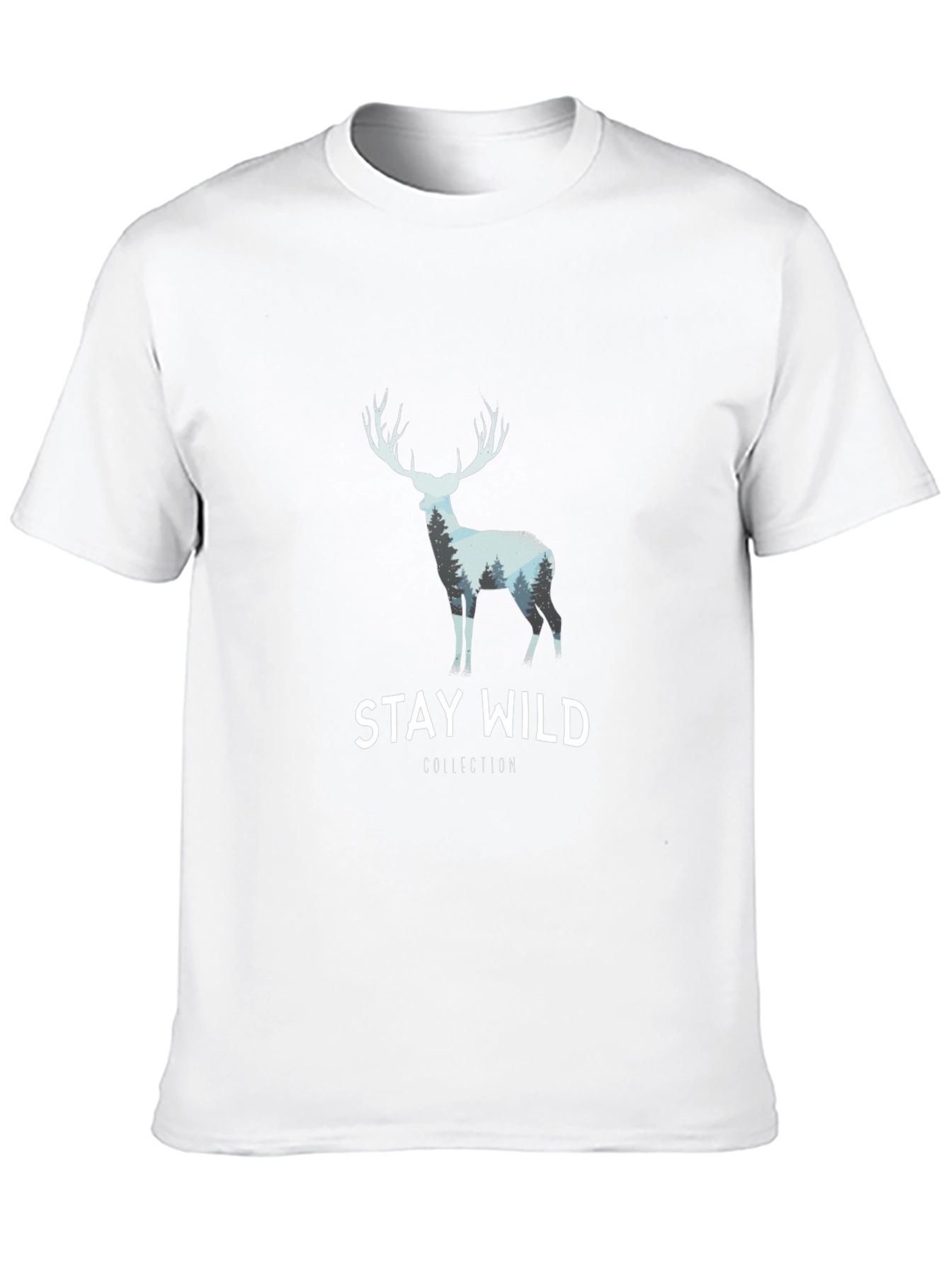 Stay Wild Graphic Tee - Deer Antler Design