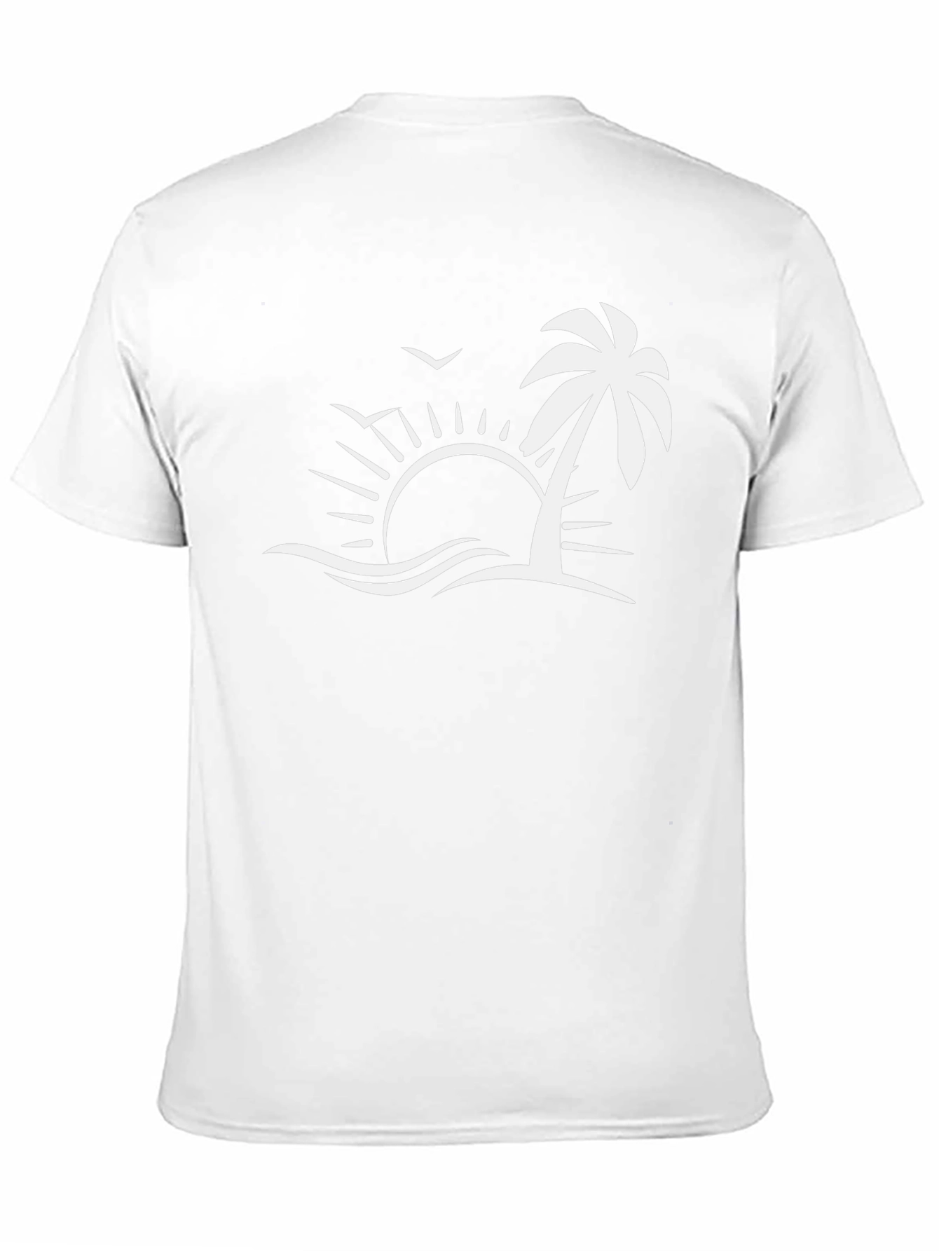 Tropical Palm Sunset Graphic Tee - Black