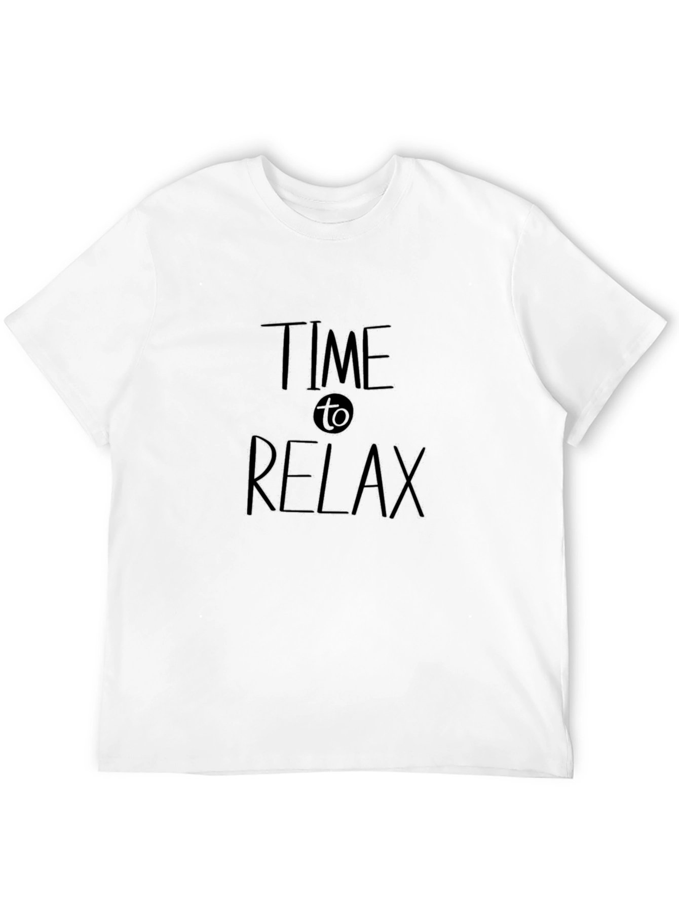 Time to Relax Black Graphic T-Shirt