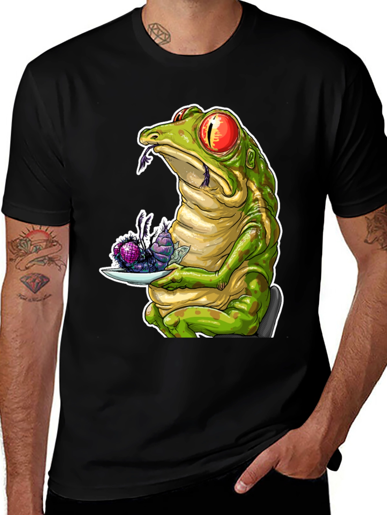 Frog Eating Flies Graphic T-Shirt