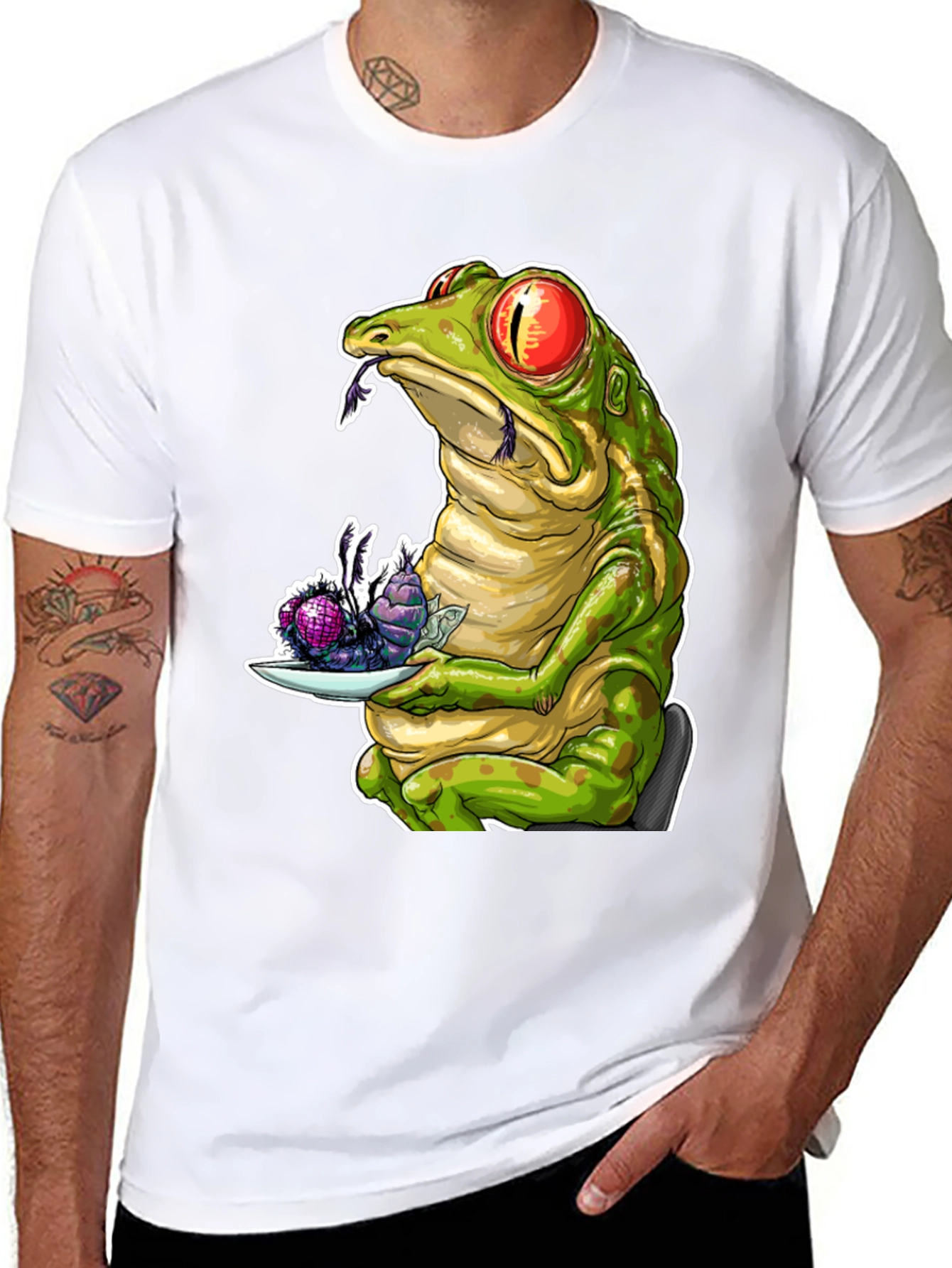 Frog Eating Flies Graphic T-Shirt