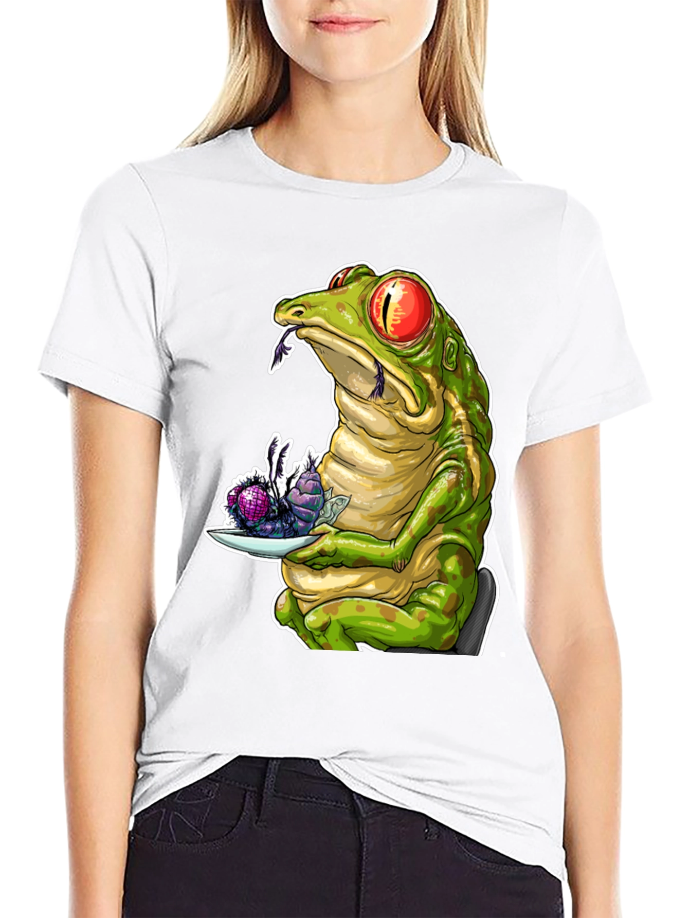 Frog Eating Flies Graphic T-Shirt