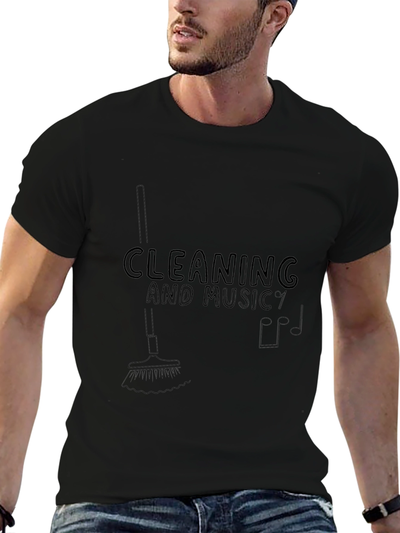 Cleaning and Music T-Shirt