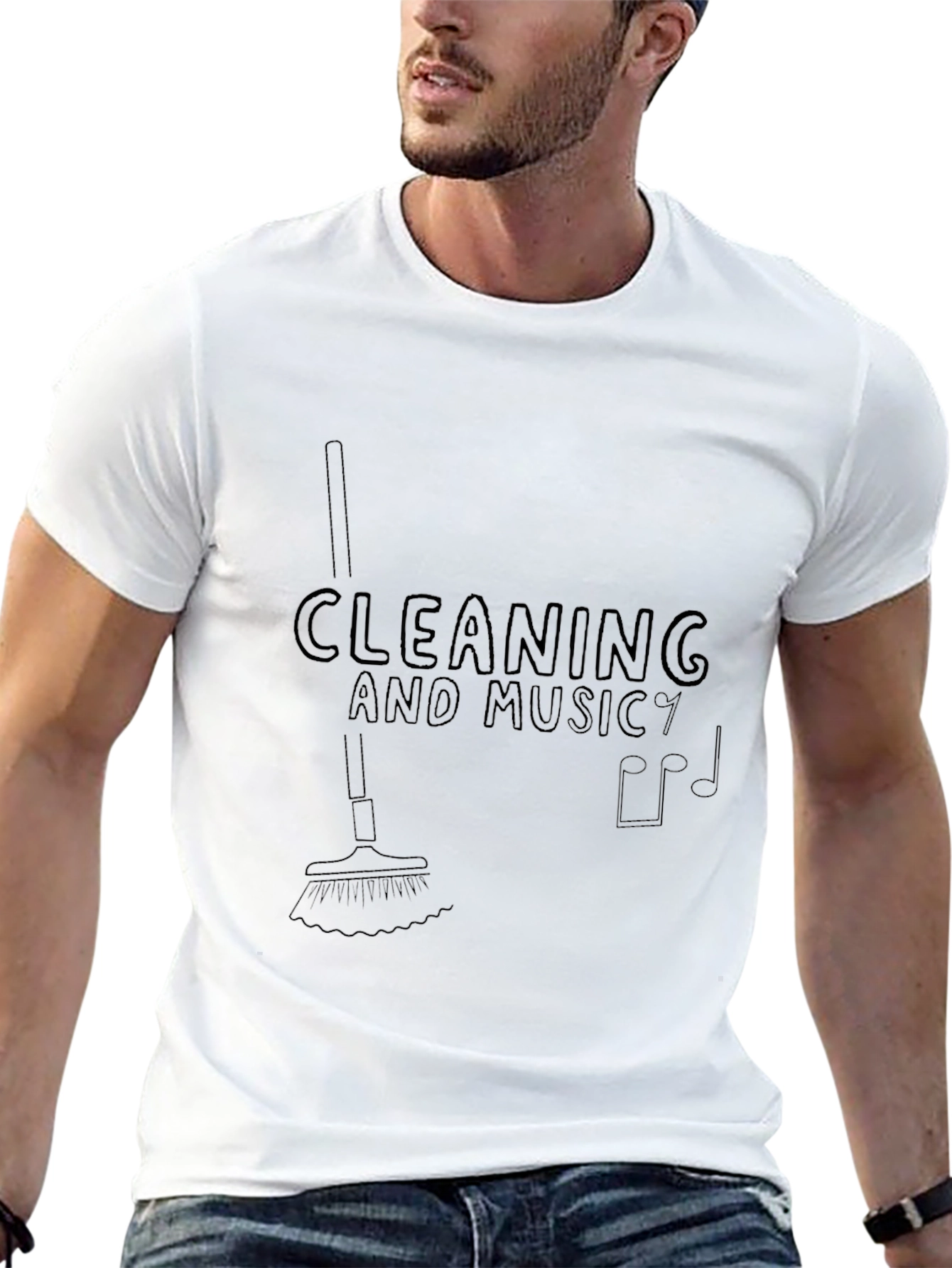 Cleaning and Music T-Shirt