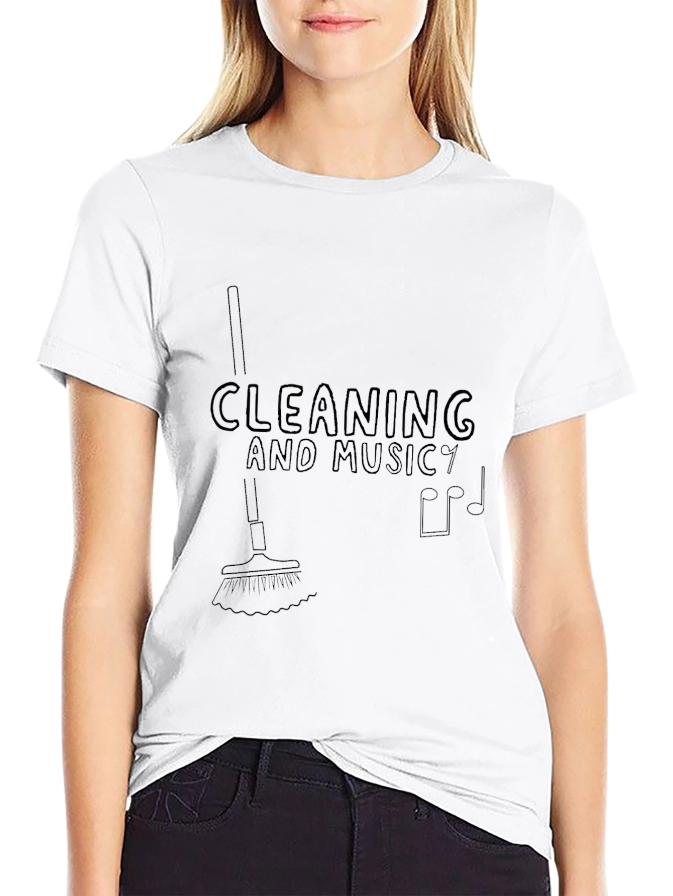 Cleaning and Music T-Shirt